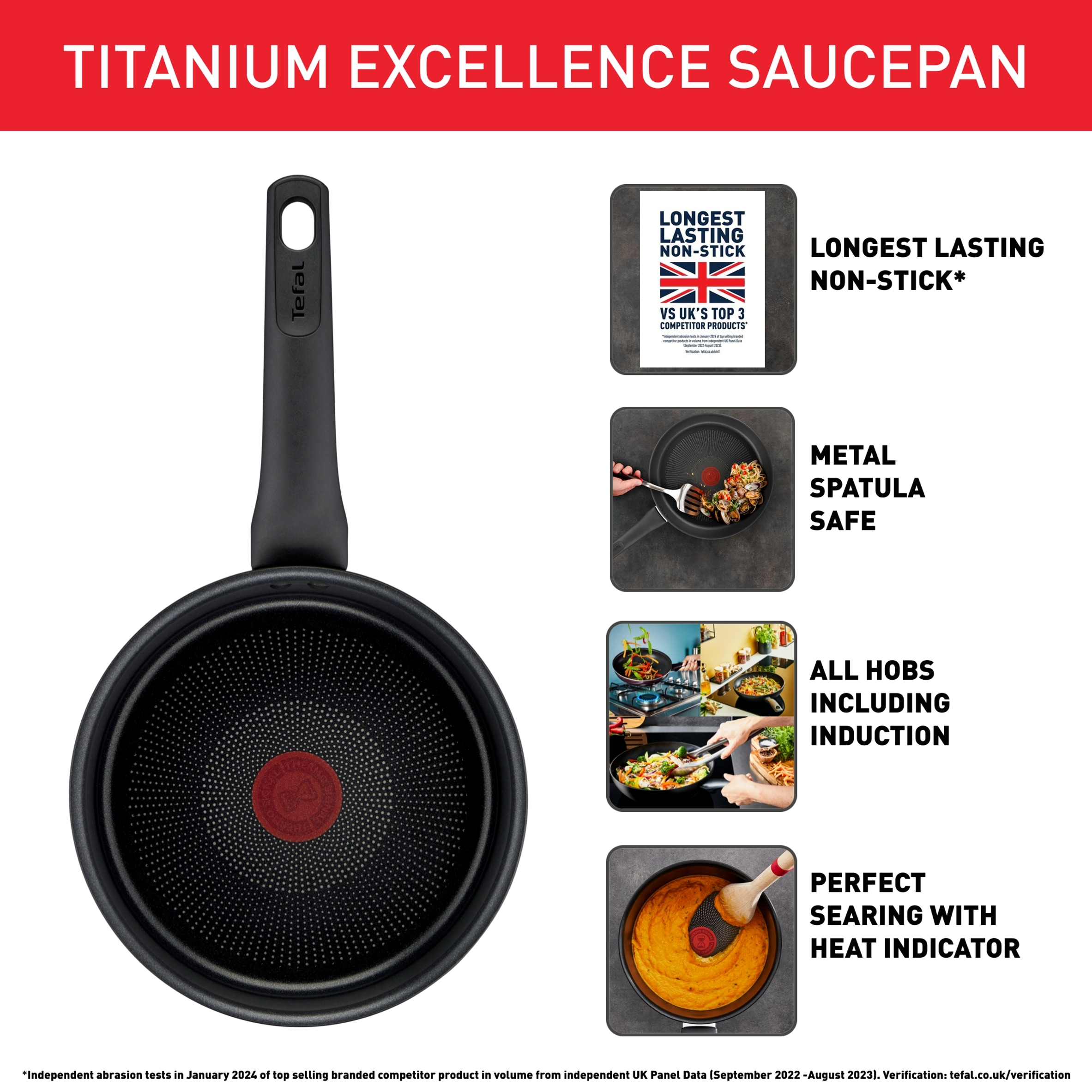 Tefal Titanium Excellence Saucepan 16cm thumbnail 3