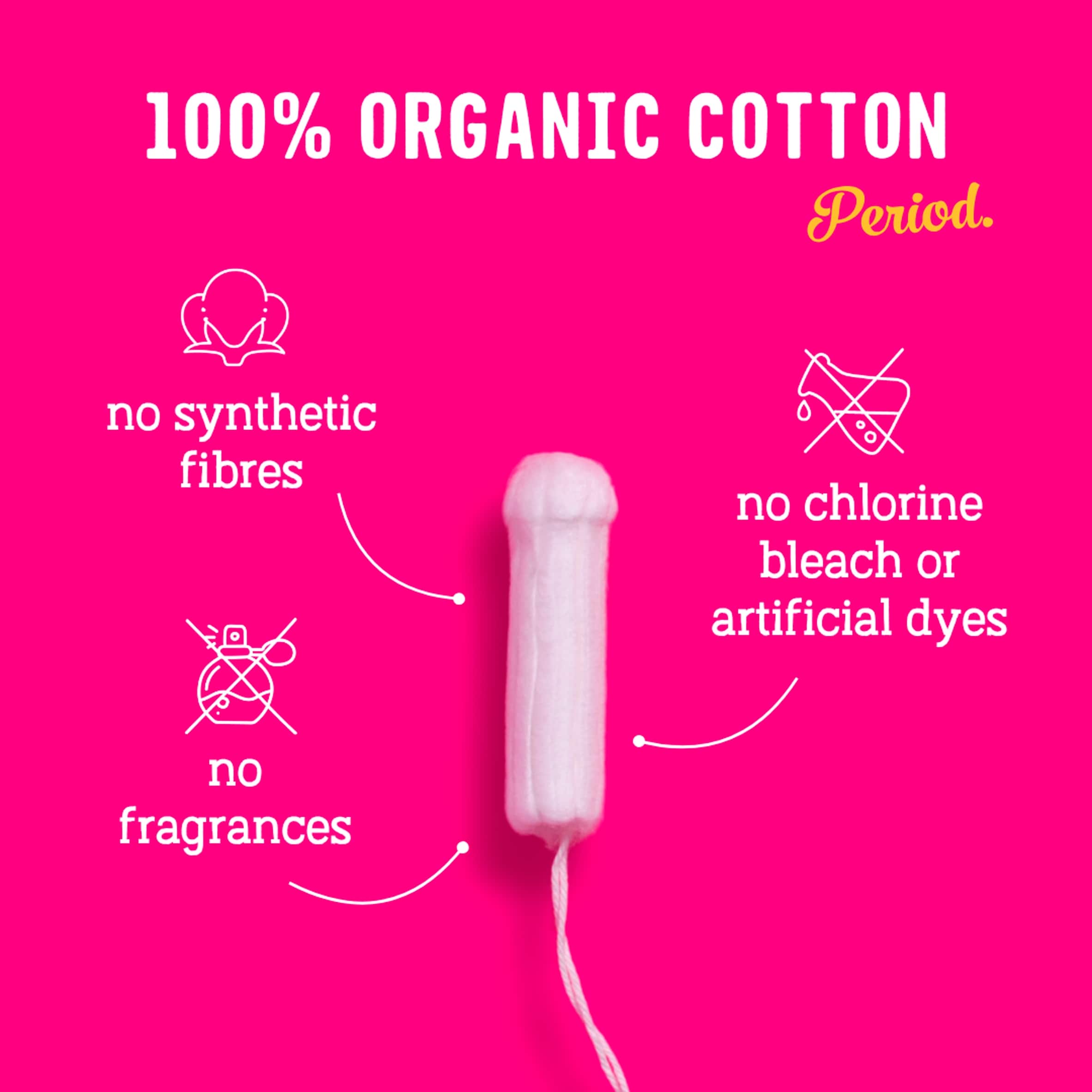 Flo Organic Tampons 8 Regular & 6 Super Size thumbnail 3