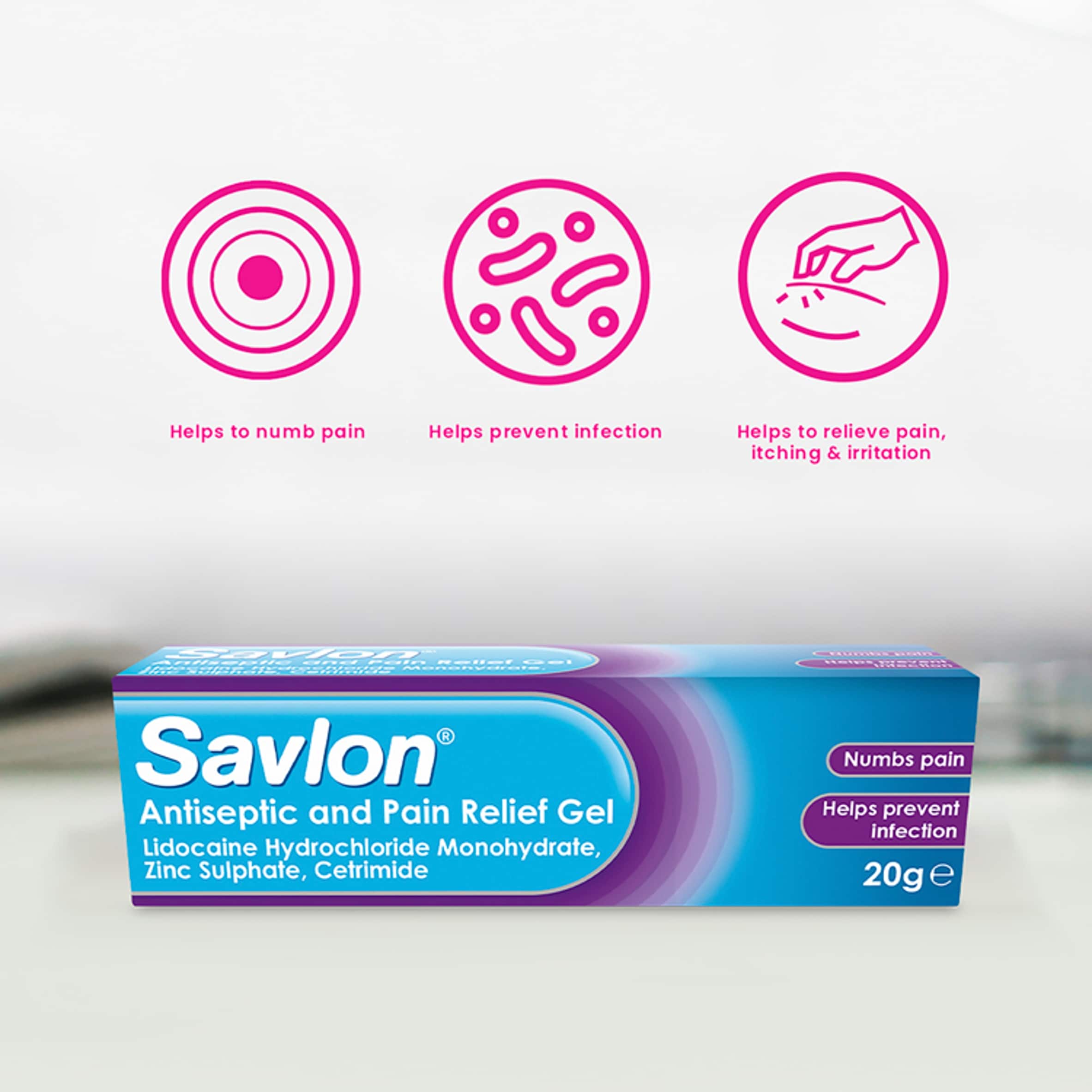 Savlon Antiseptic and Pain Relief Gel 20g thumbnail 2