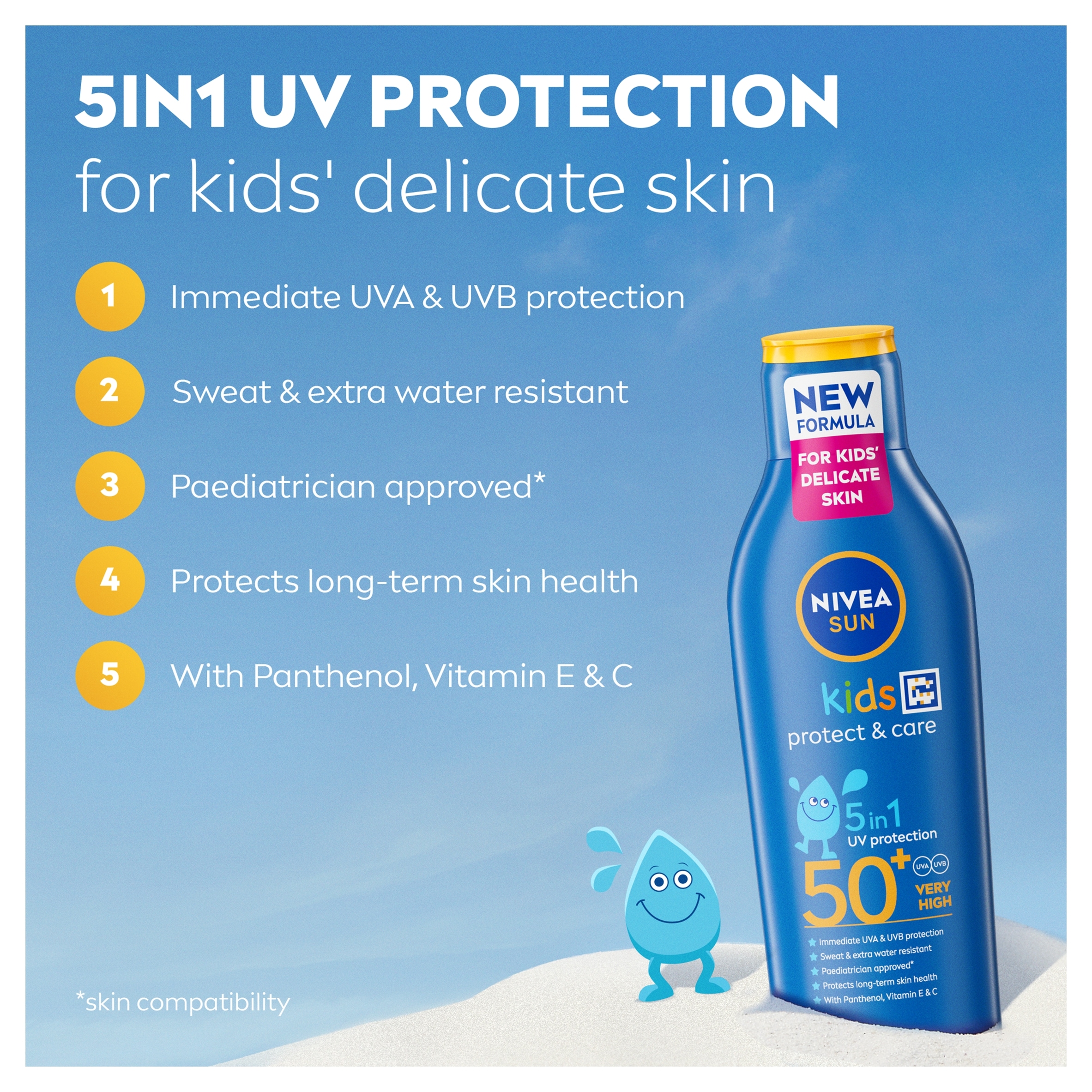 NIVEA SUN Kids Protect & Care Sun Lotion SPF50+ 200ml thumbnail 3