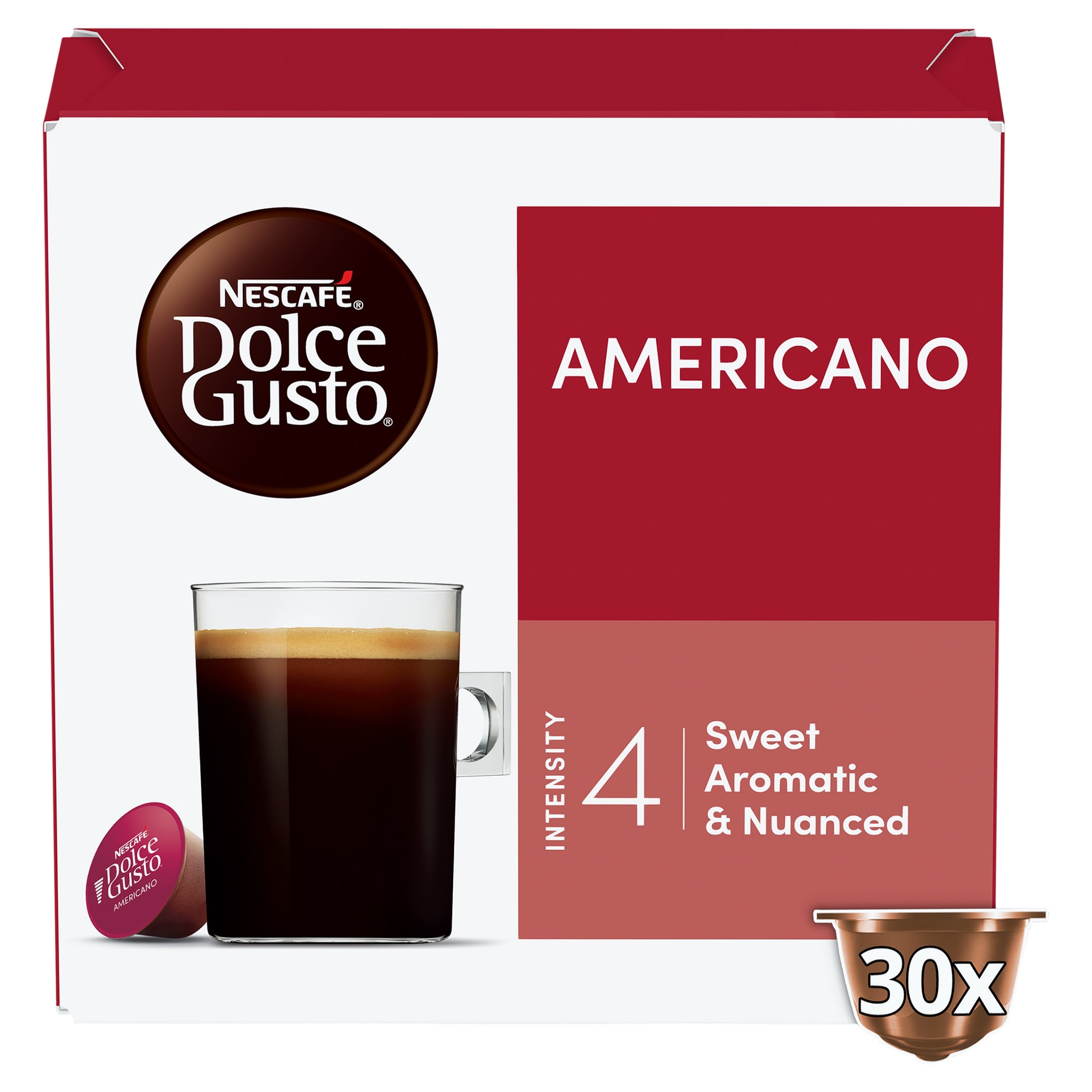 Nescafe Dolce Gusto Americano Coffee Pods x30 255g