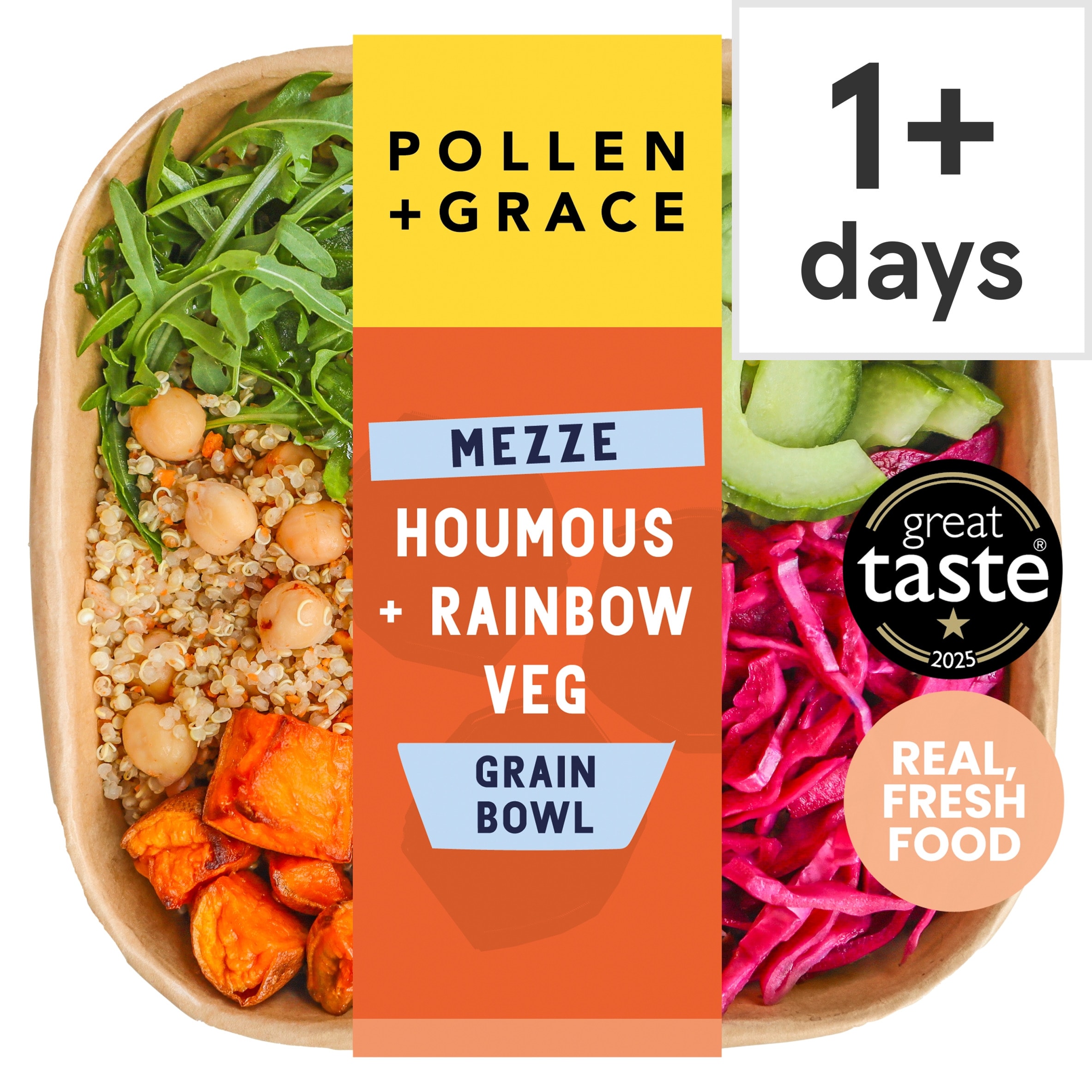 Pollen + Grace Mezze Houmous + Rainbow Veg Grain Bowl