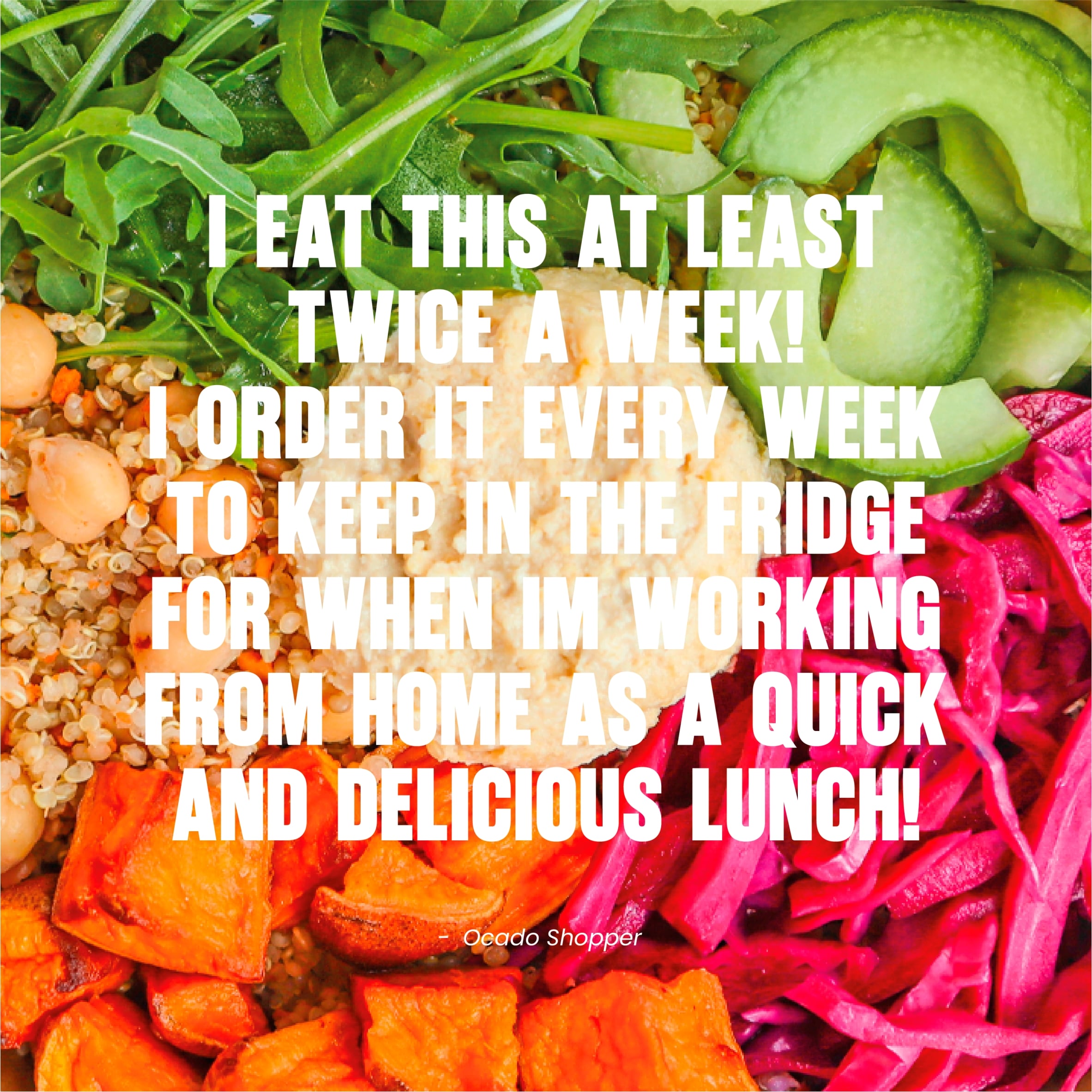 Pollen & Grace Mezze Houmous + Rainbow Veg Grain Bowl 275g thumbnail 4