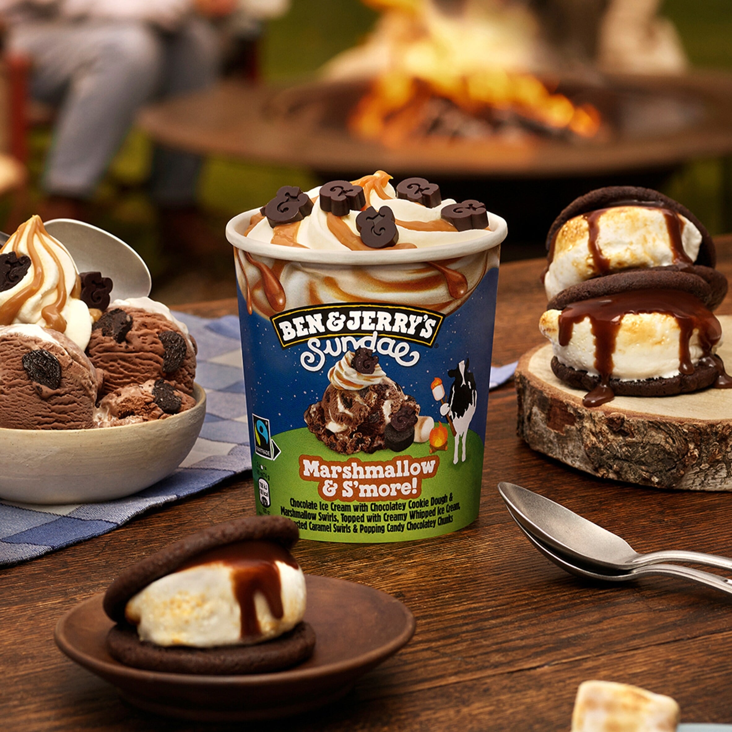 Ben & Jerry's Sundae Marshmallow & S'more Ice Cream Tub 427ml thumbnail 4
