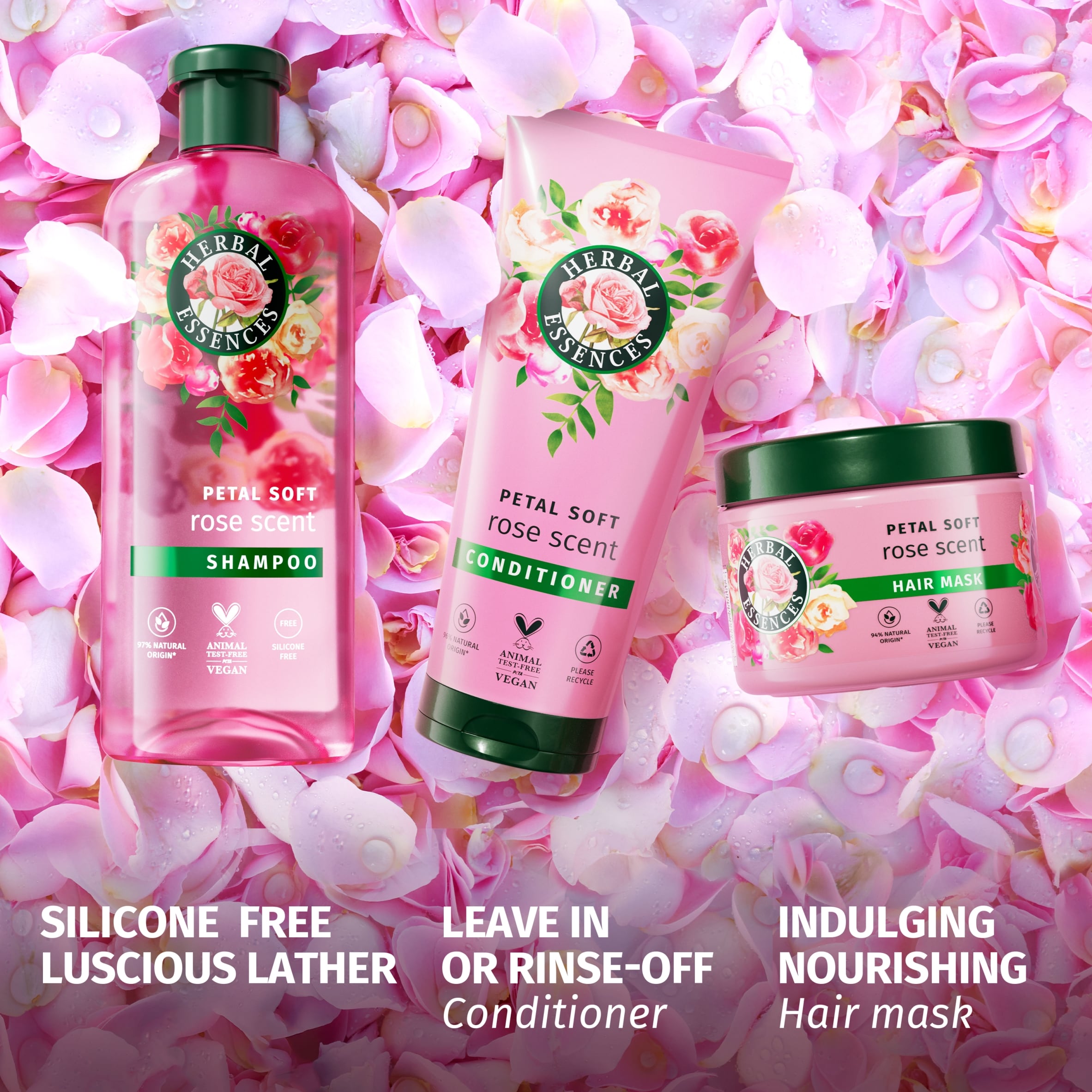 Herbal Essences Petal Soft Rose Hair Mask 300ml thumbnail 4