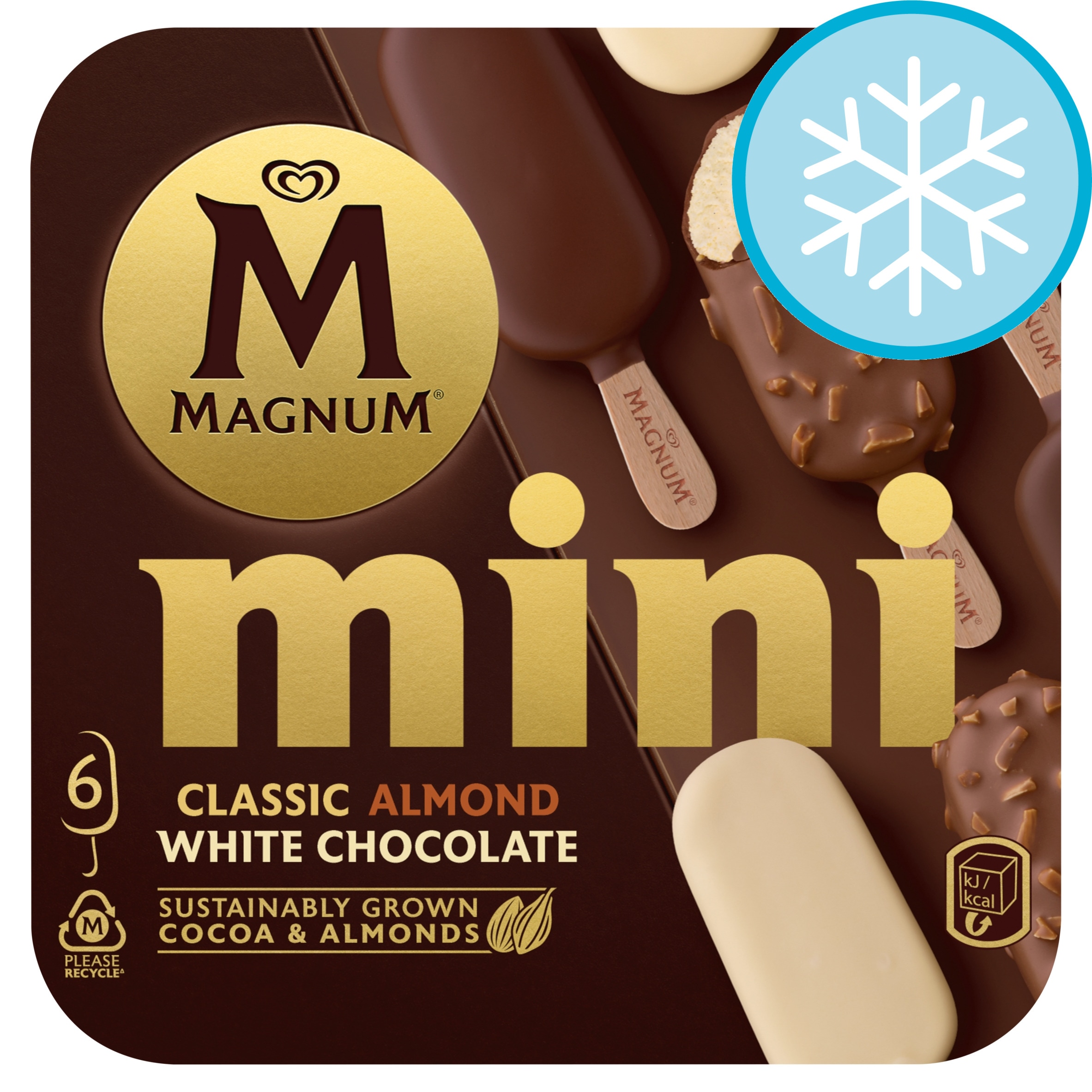 Magnum Mini Classic, Almond & White Chocolate Ice Cream Sticks 6x55ml