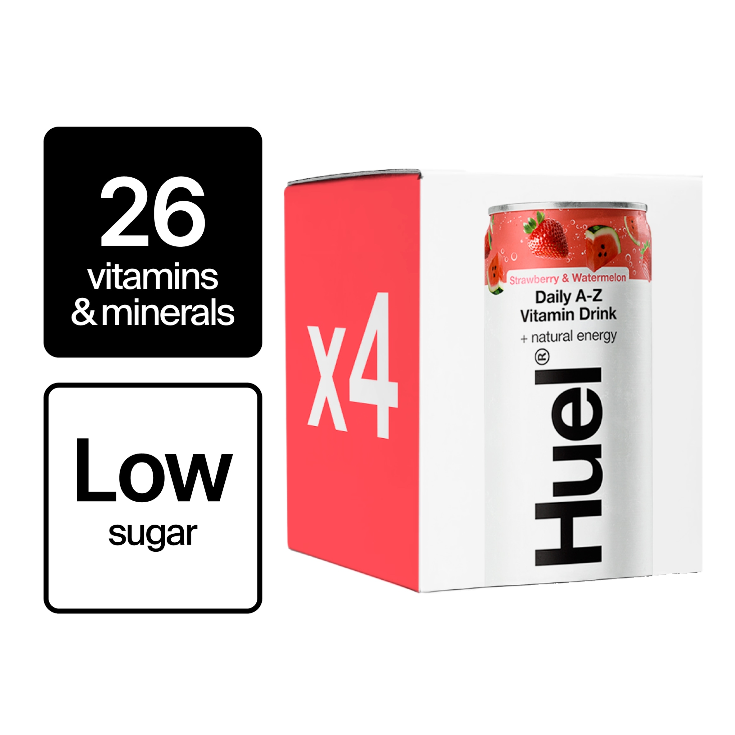 Huel Daily Vitamin Watermelon Sparkling Multivitamin Energy Drink