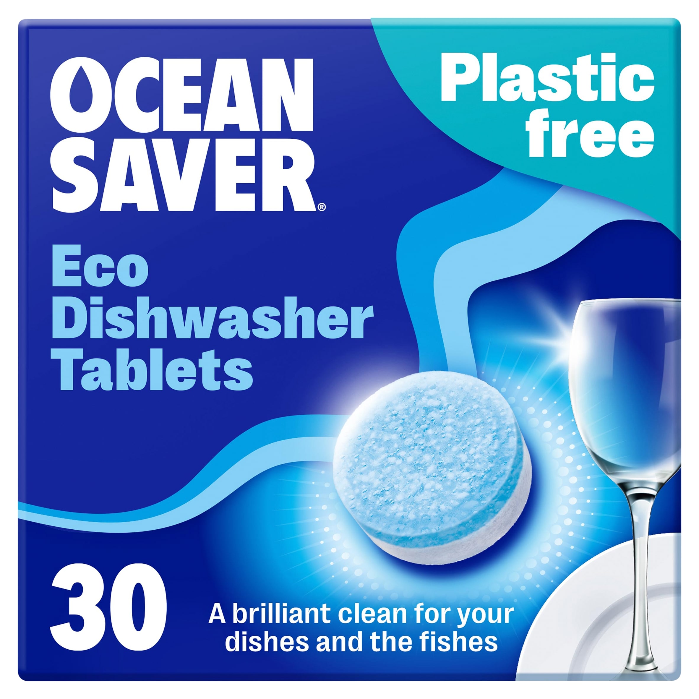 OceanSaver Plastic Free Eco Dishwasher Tablets 30 Pack 420g