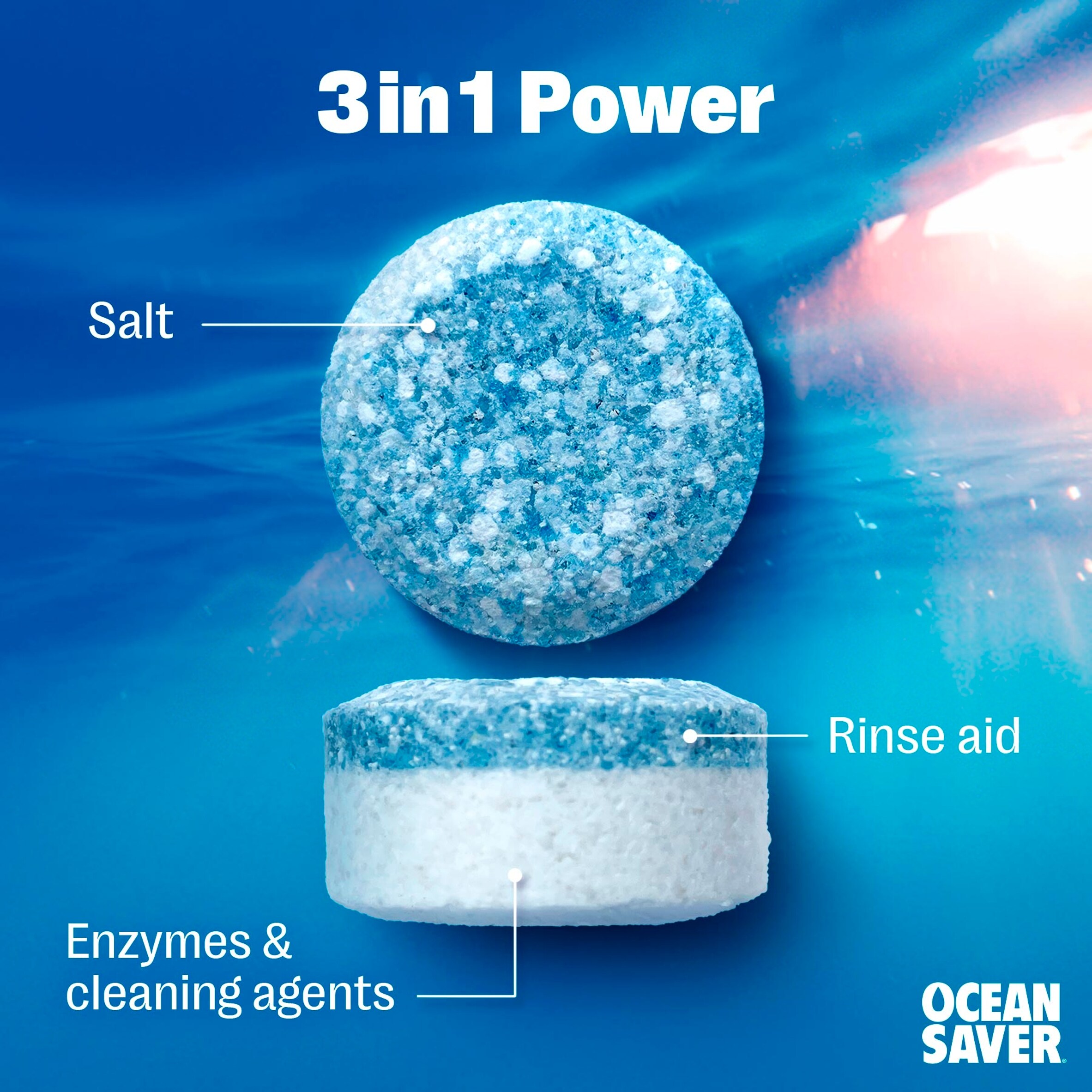 OceanSaver Plastic Free Eco Dishwasher Tablets 30 Pack 420g thumbnail 5