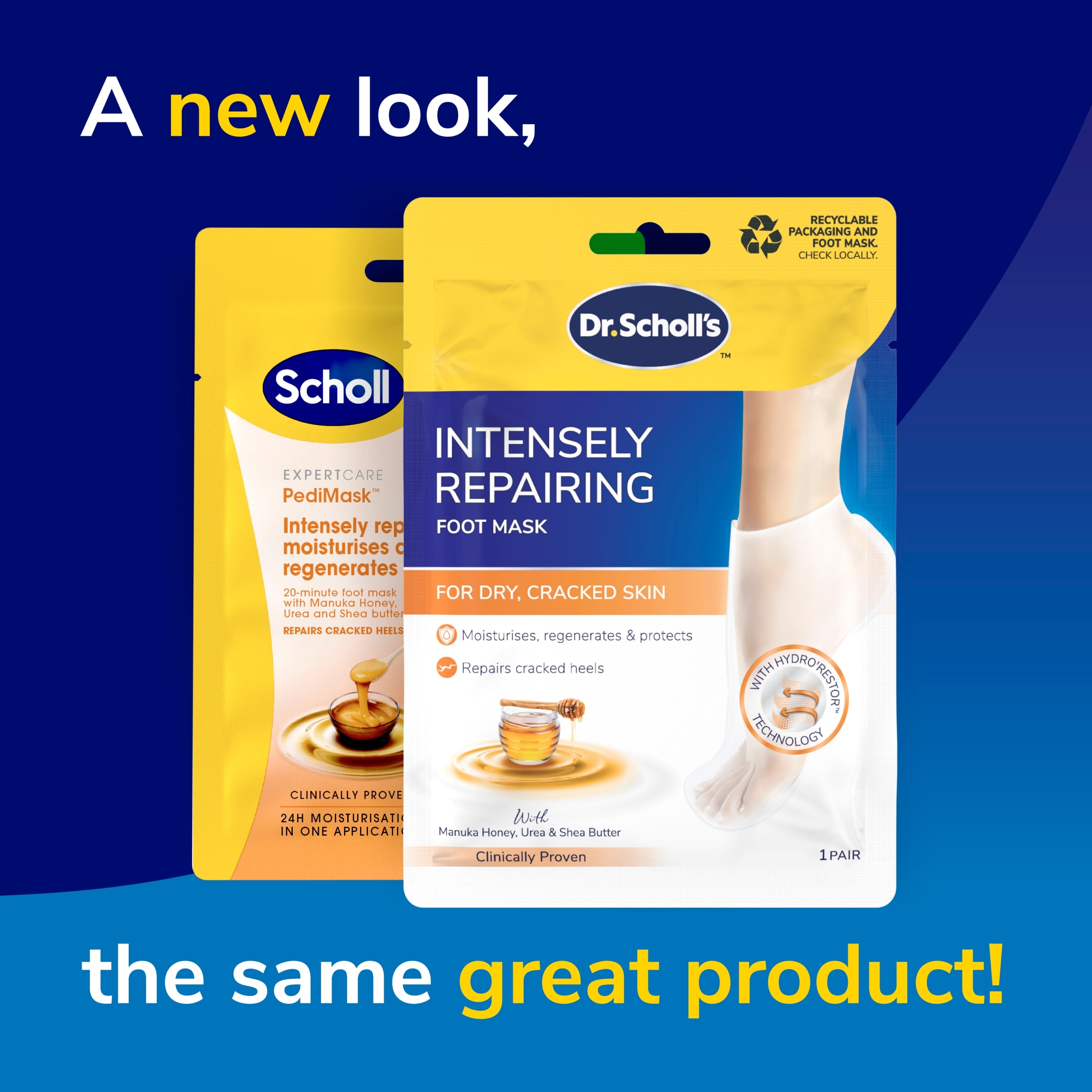 Scholl ExpertCare Foot Mask with Manuka Honey 1 Pair thumbnail 2
