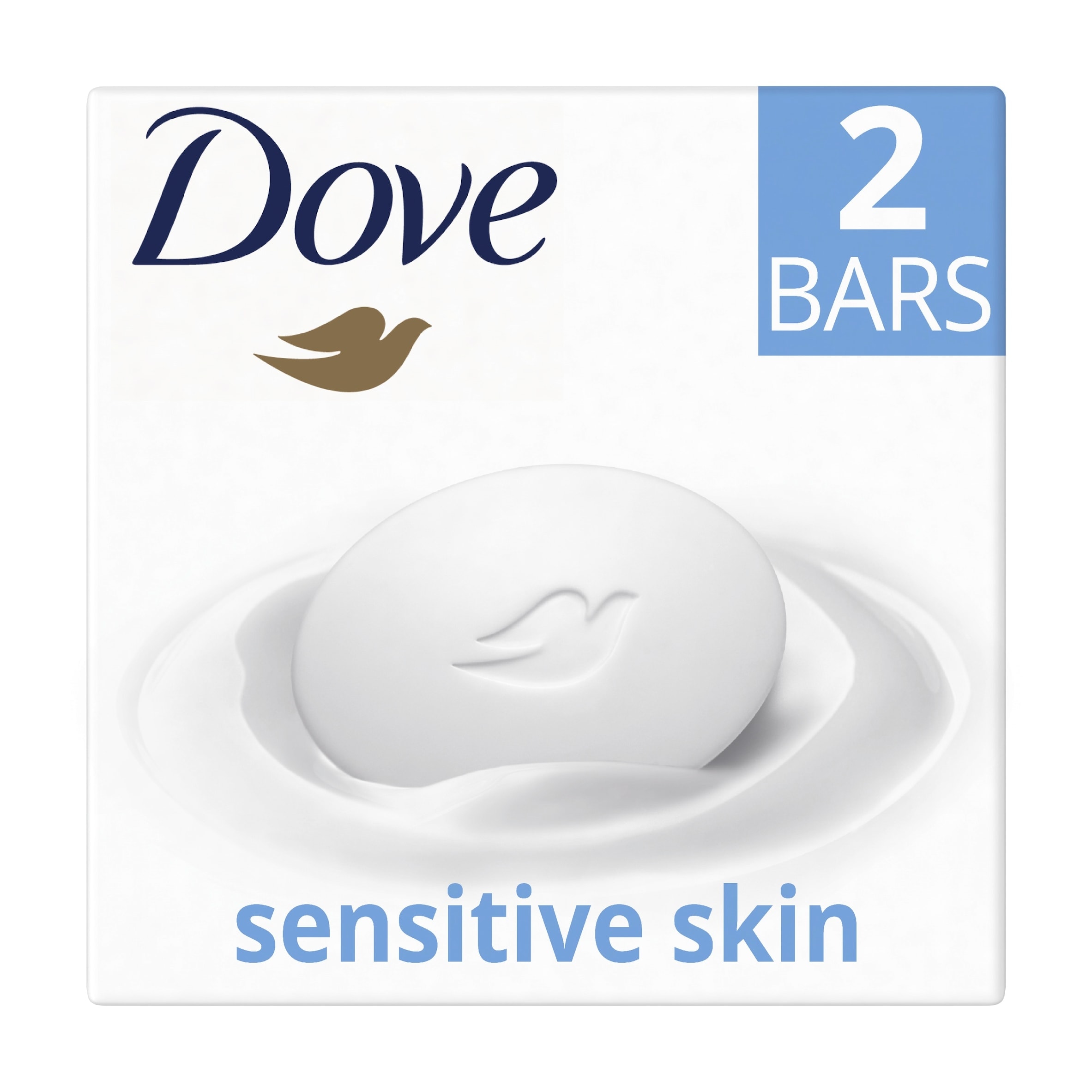Dove Sensitive Beauty Bar Soap with 1/4 Moisturising Cream 2 x 90g