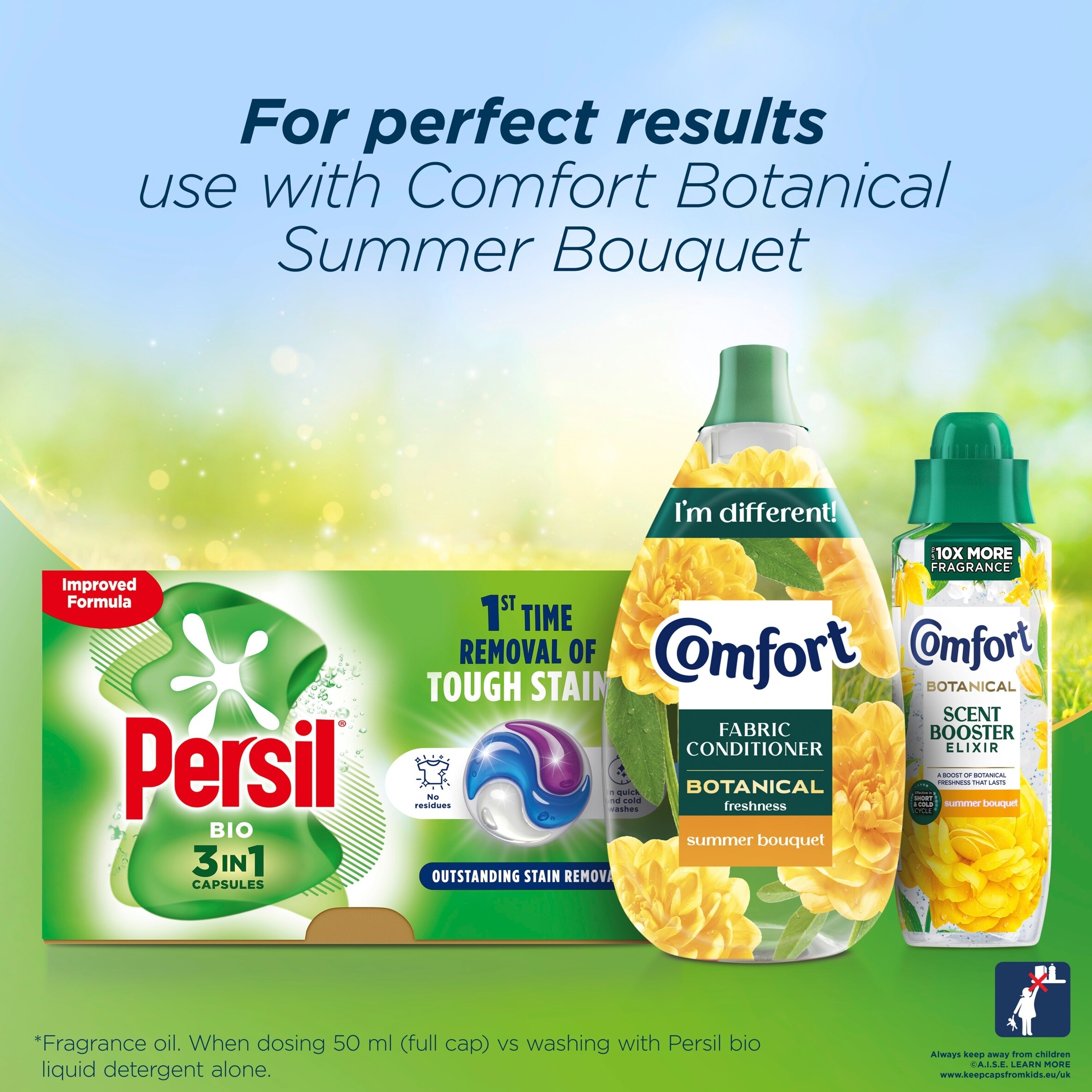 Persil Bio 3 in 1 Laundry Washing Detergent Capsules 36 Washes 759.6g thumbnail 5
