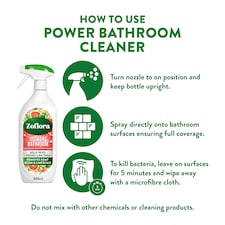 Zoflora Power Bathroom Cleaner Caribbean Grapefruit & Lime 800ml thumbnail 3