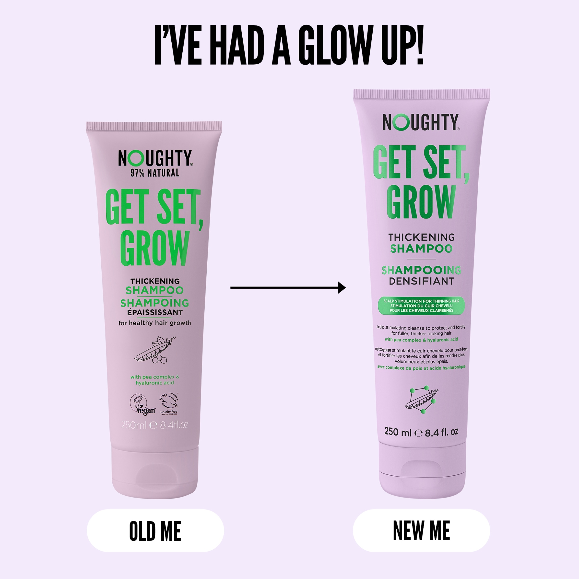 Noughty Get Set Grow Vegan Shampoo 250ml thumbnail 2