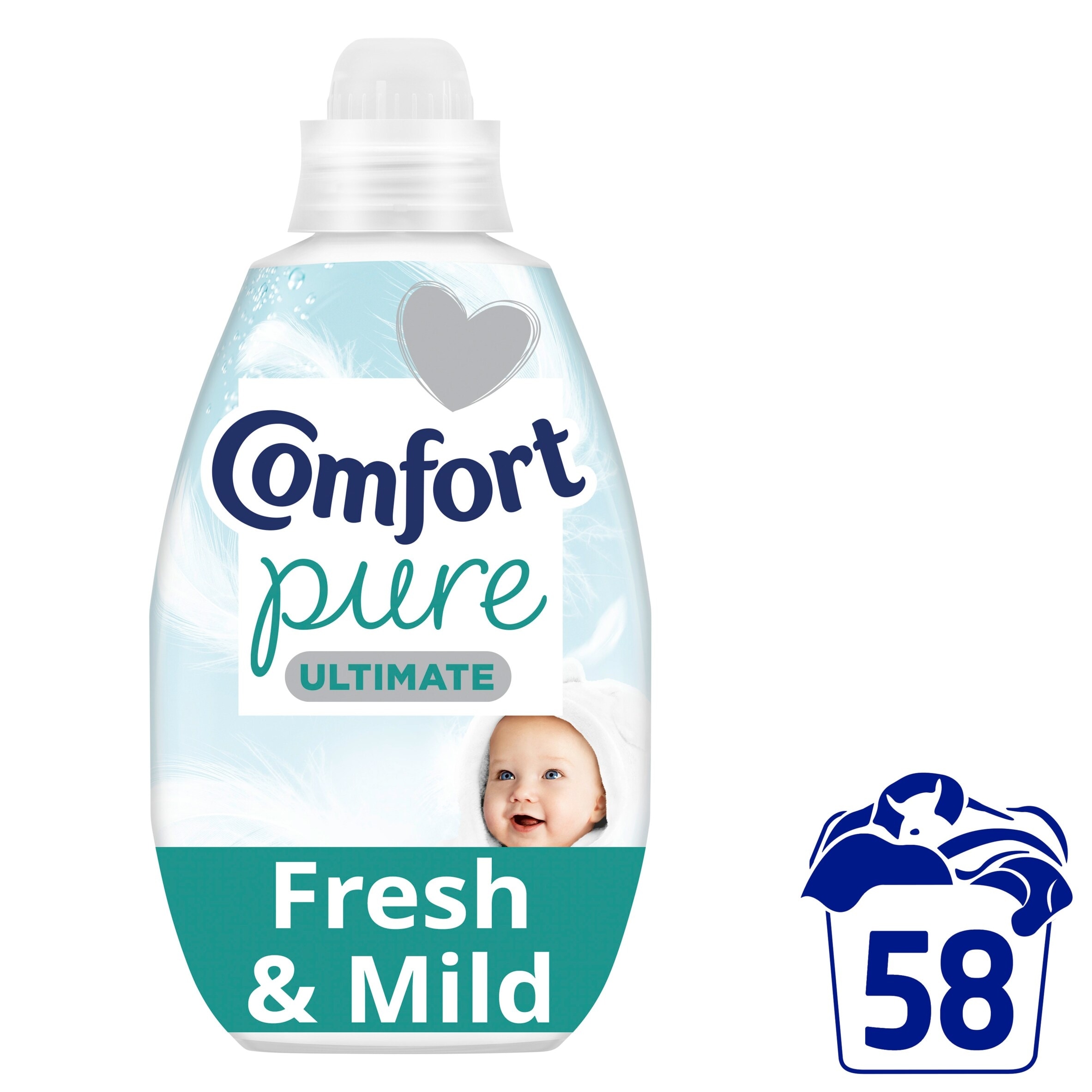 Comfort Ultra Concentrated Fabric Conditioner Pure 58 Wash
