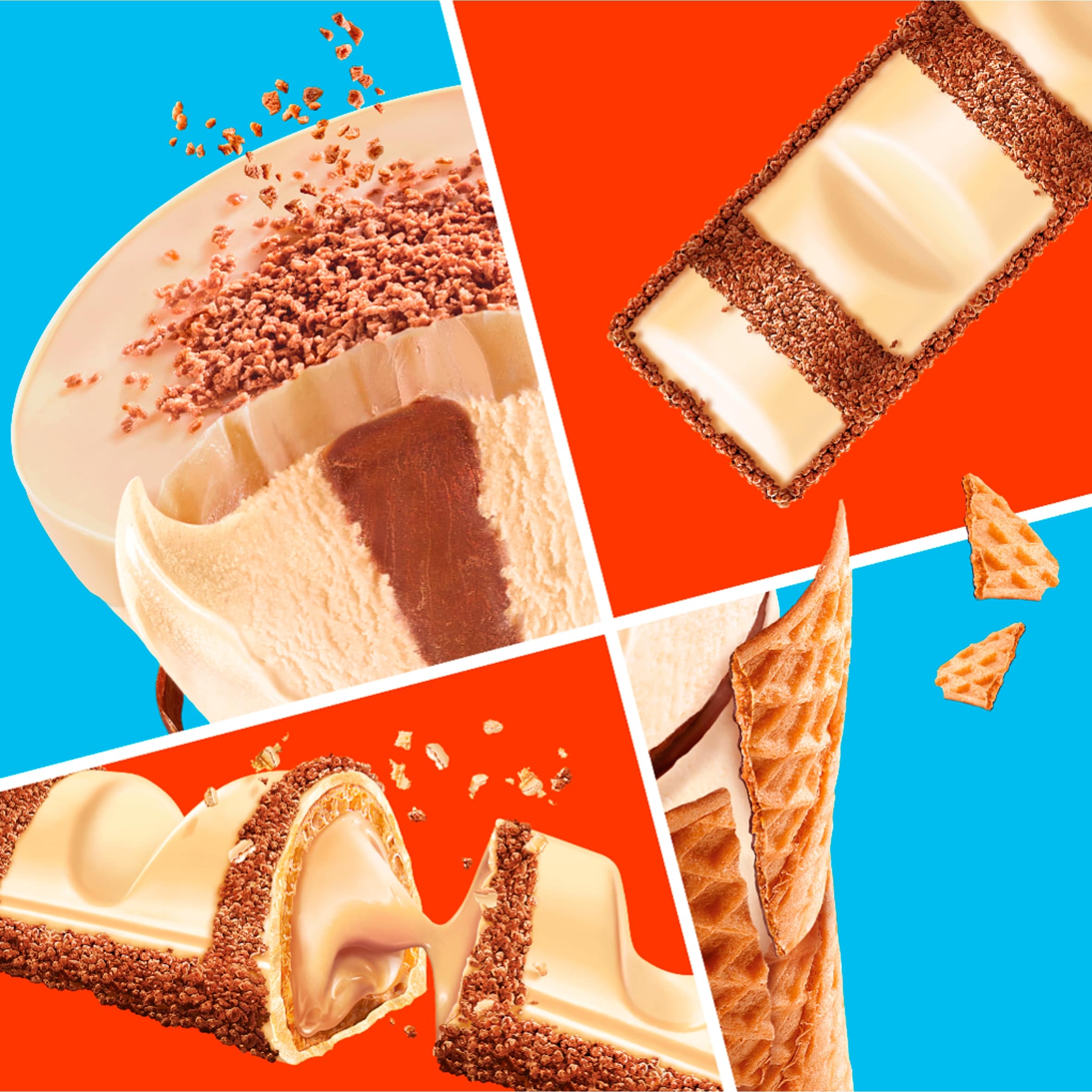 Kinder Bueno White And Hazelnut Ice Cream Cone 4 X 90Ml thumbnail 4