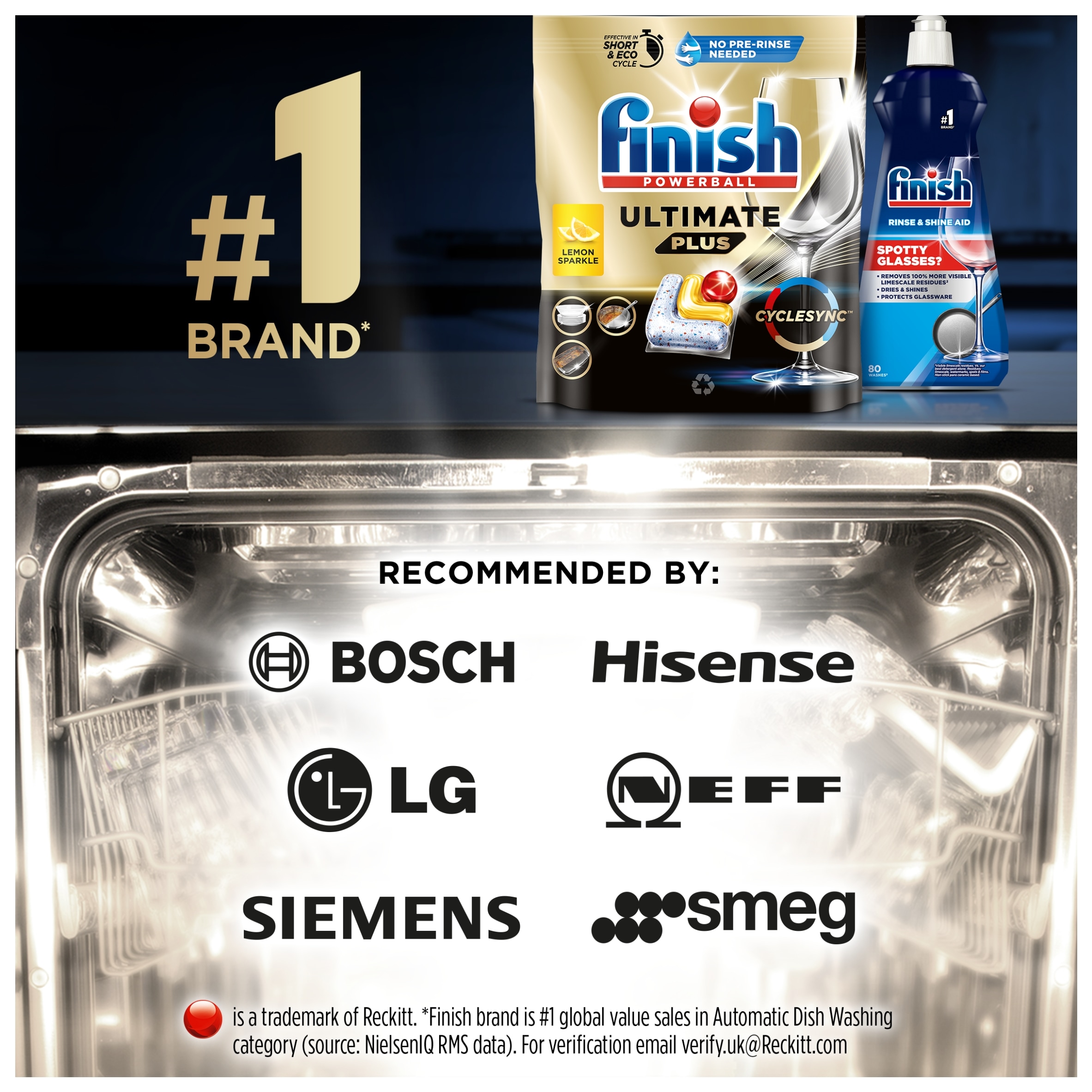 Finish Ultimate Plus All In One Dishwasher Tablets - Lemon 62 Pack 756.4g thumbnail 4