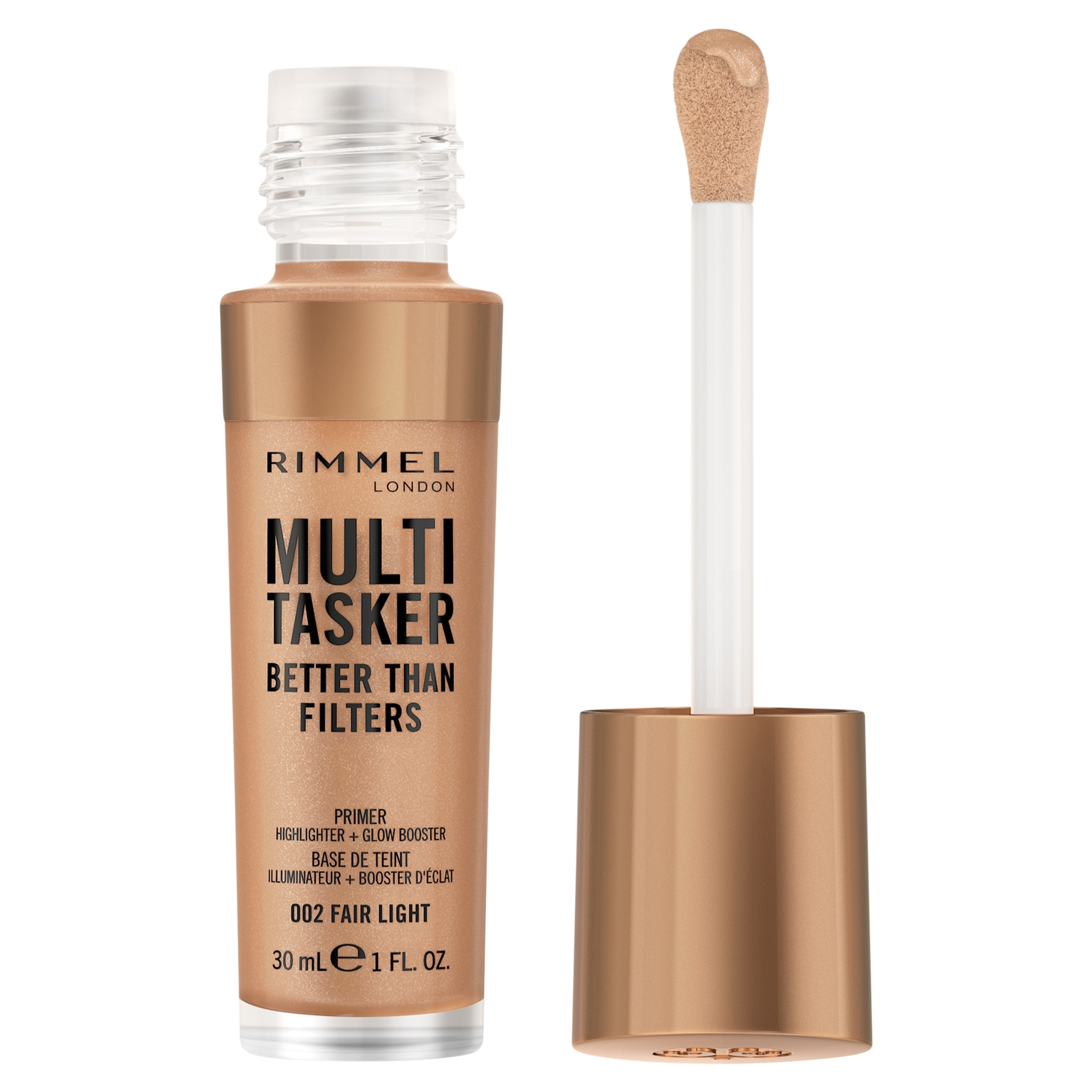 Rimmel London Multi-Tasker Better Than Filters Glow Boosting Primer, 002 Fair Light