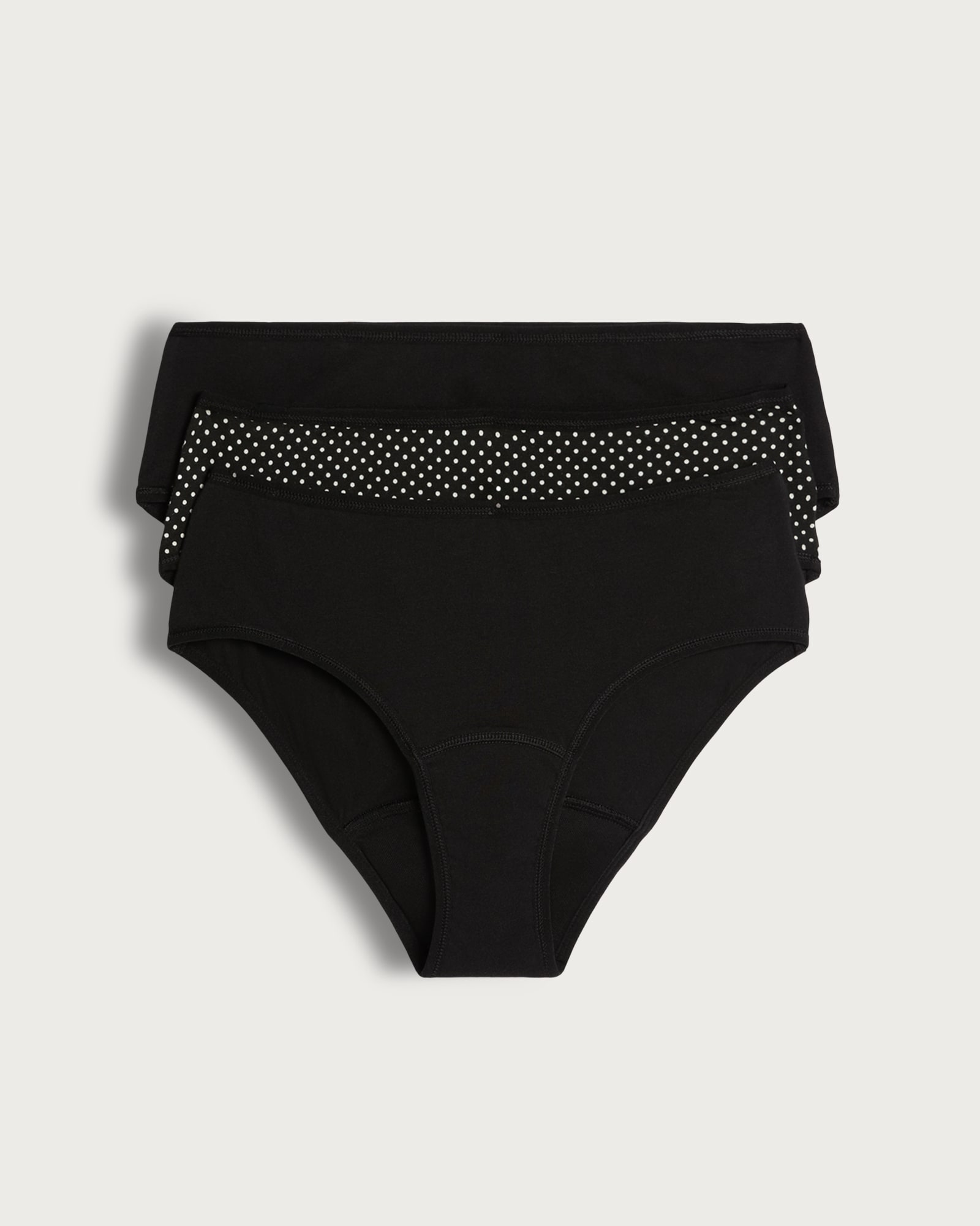 F&F 3-Pack Cotton Rich Period Short Knickers in Black thumbnail 2