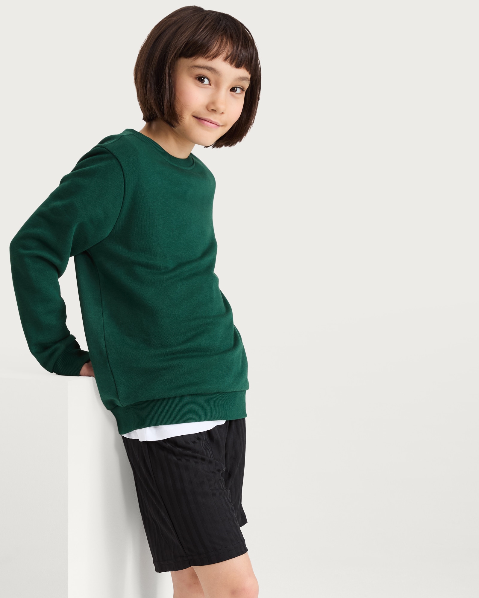 F&F School Unisex 2-Pack Cotton Rich Sweatshirts in Green thumbnail 2
