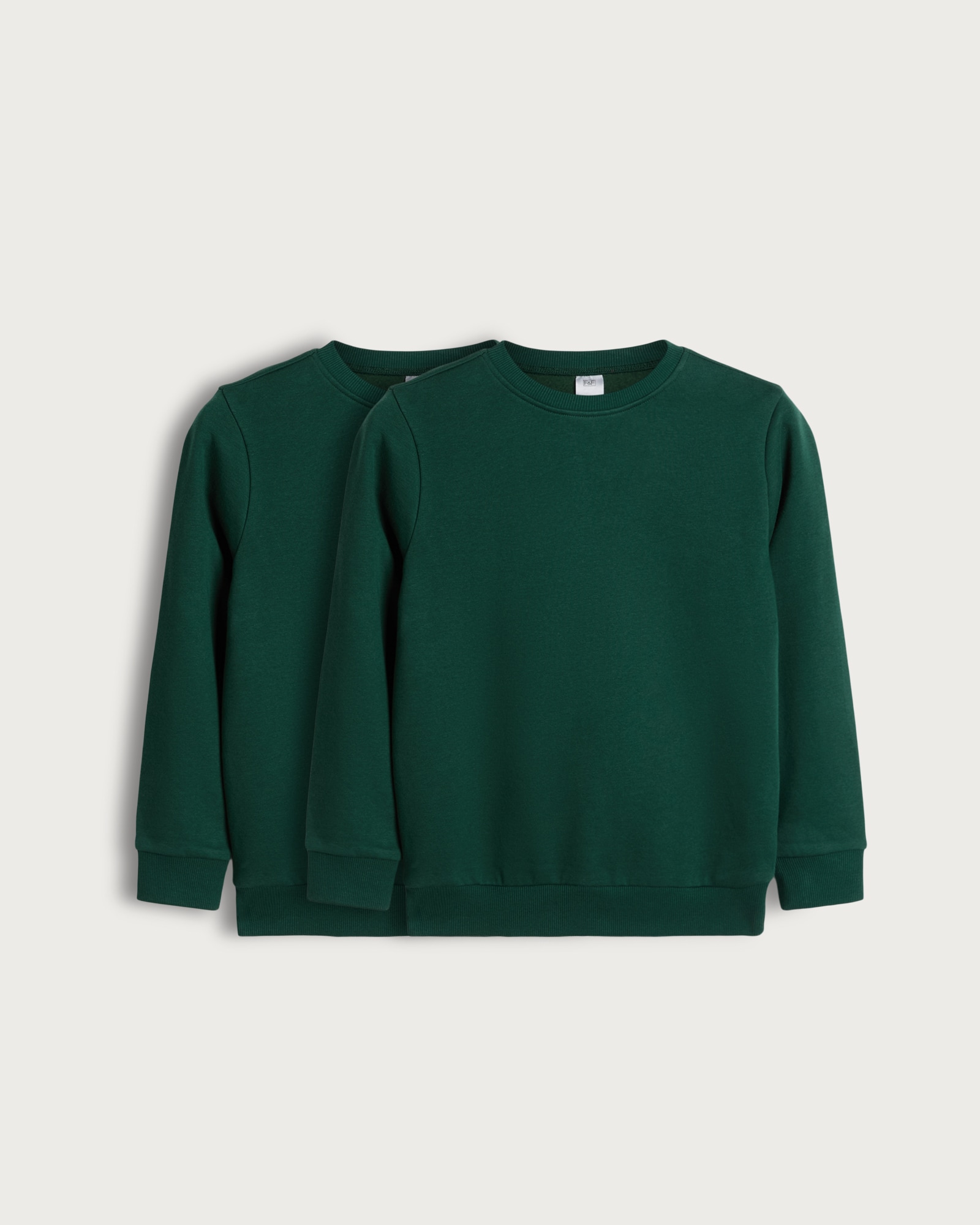 F&F School Unisex 2-Pack Cotton Rich Sweatshirts in Green thumbnail 4