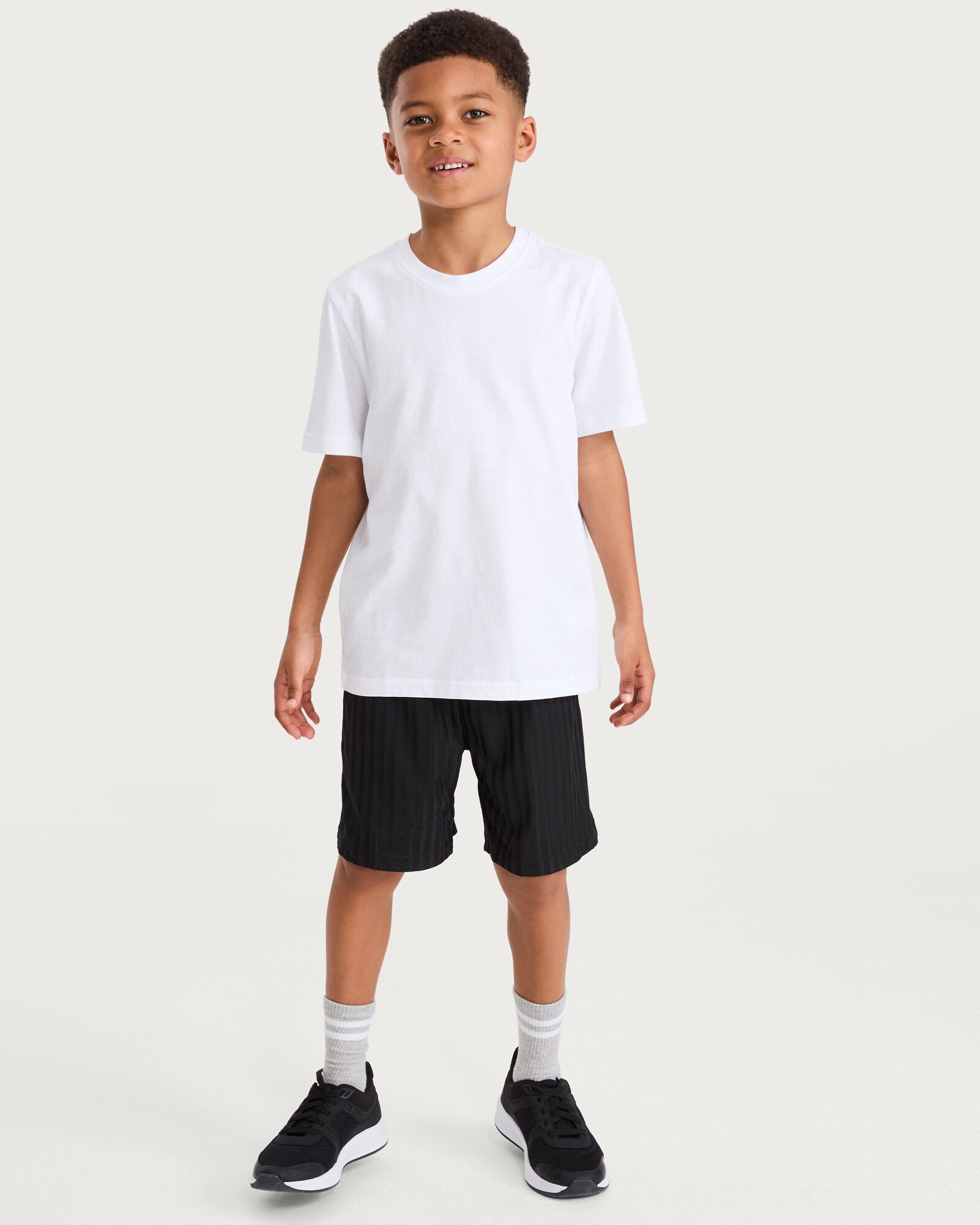 F&F School Unisex 2-Pack Pure Cotton Crew Neck T-Shirts in White thumbnail 3