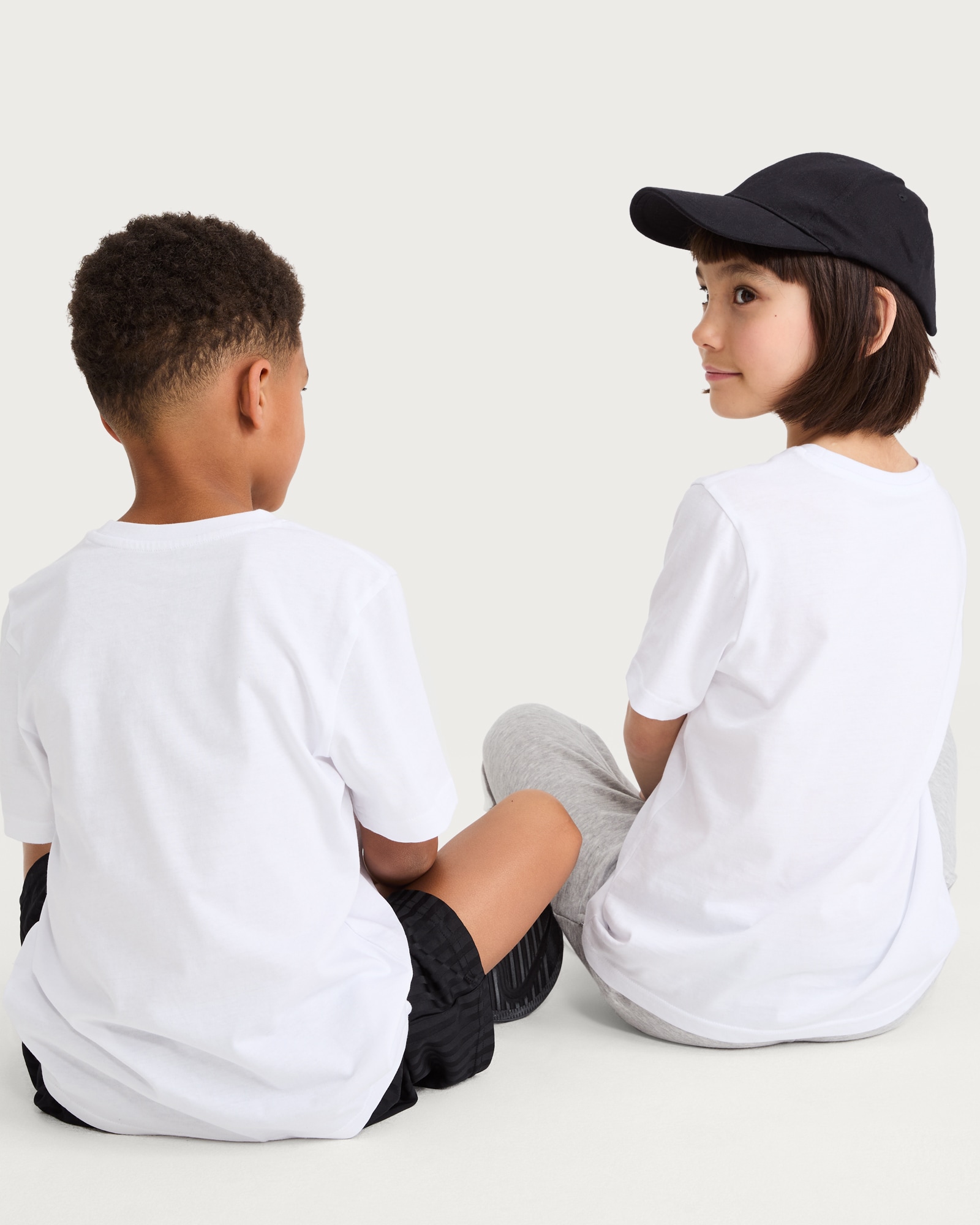 F&F School Unisex 2-Pack Pure Cotton Crew Neck T-Shirts in White thumbnail 4