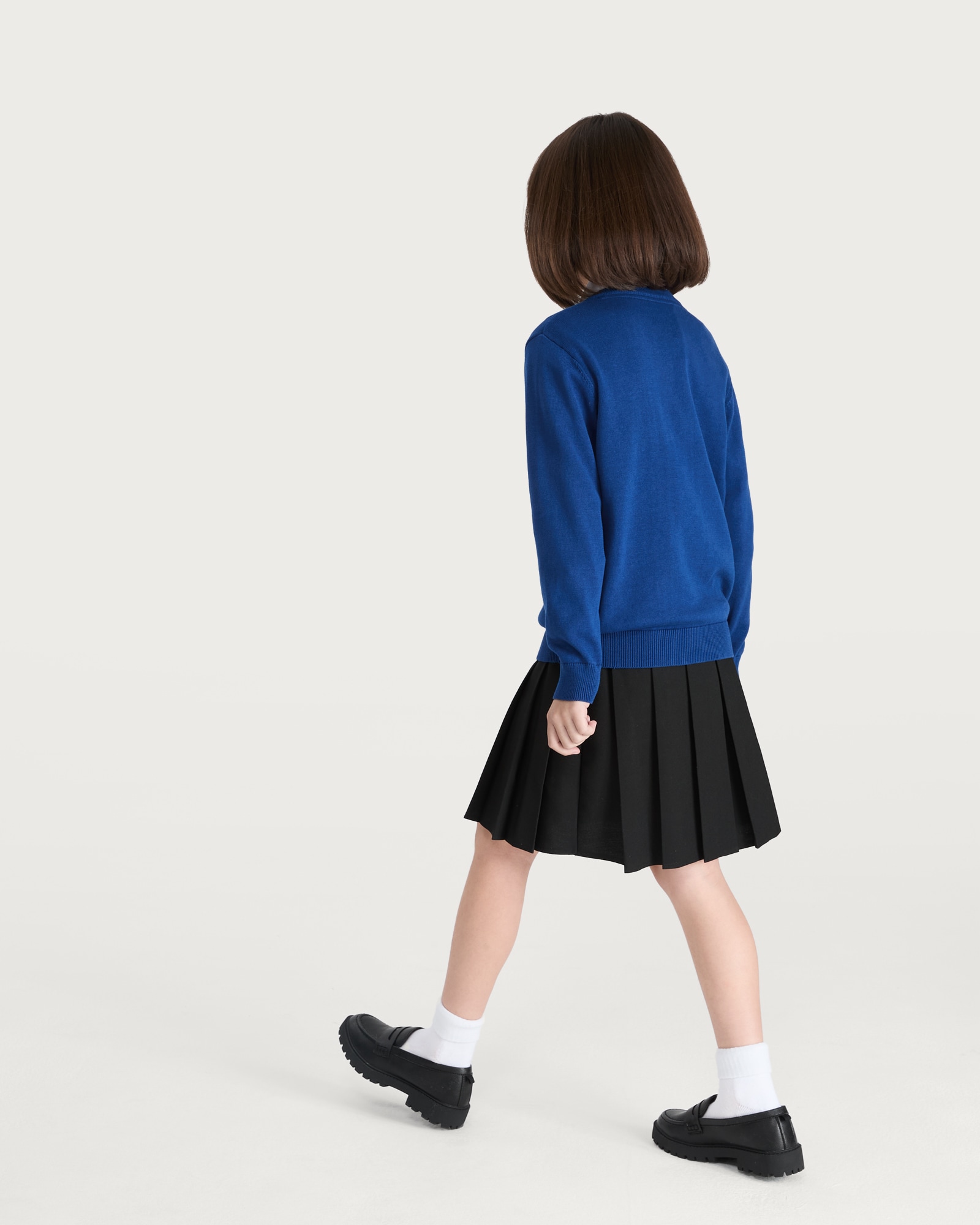 F&F School 2-Pack Pure Cotton V-Neck Jumpers in Blue thumbnail 2