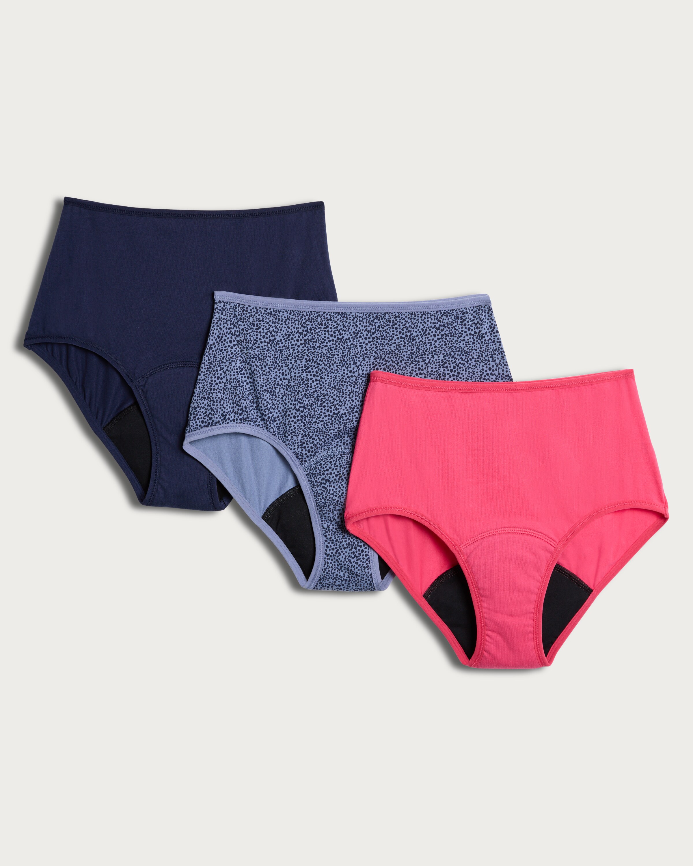 F&F 3-Pack Heavy Absorbency Period Full Briefs in Multi thumbnail 4