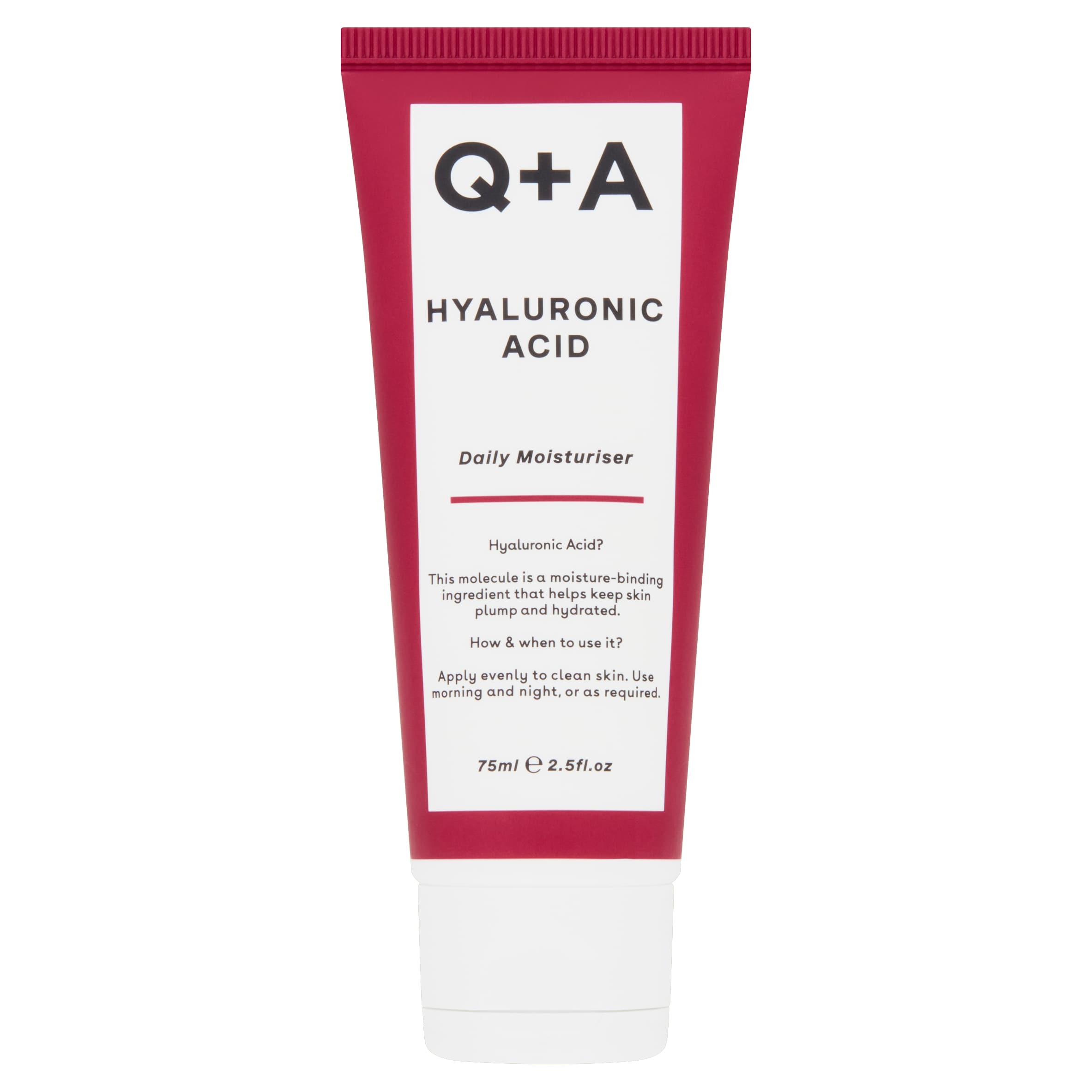 Q+A Hyaluronic Acid Daily Moisturiser 75ml