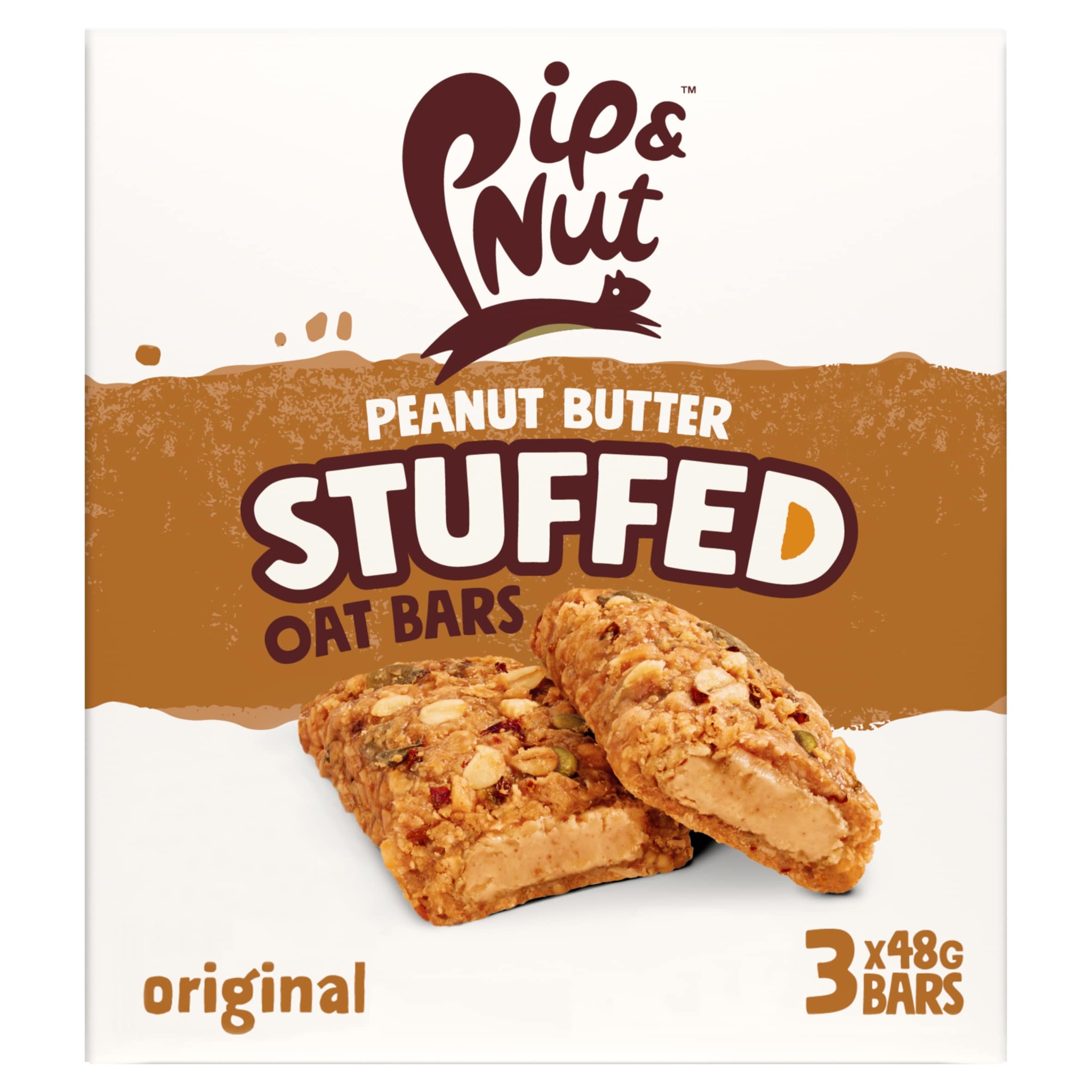 Pip & Nut Peanut Butter Stuffed Oat Bars - Original 3 x 48g