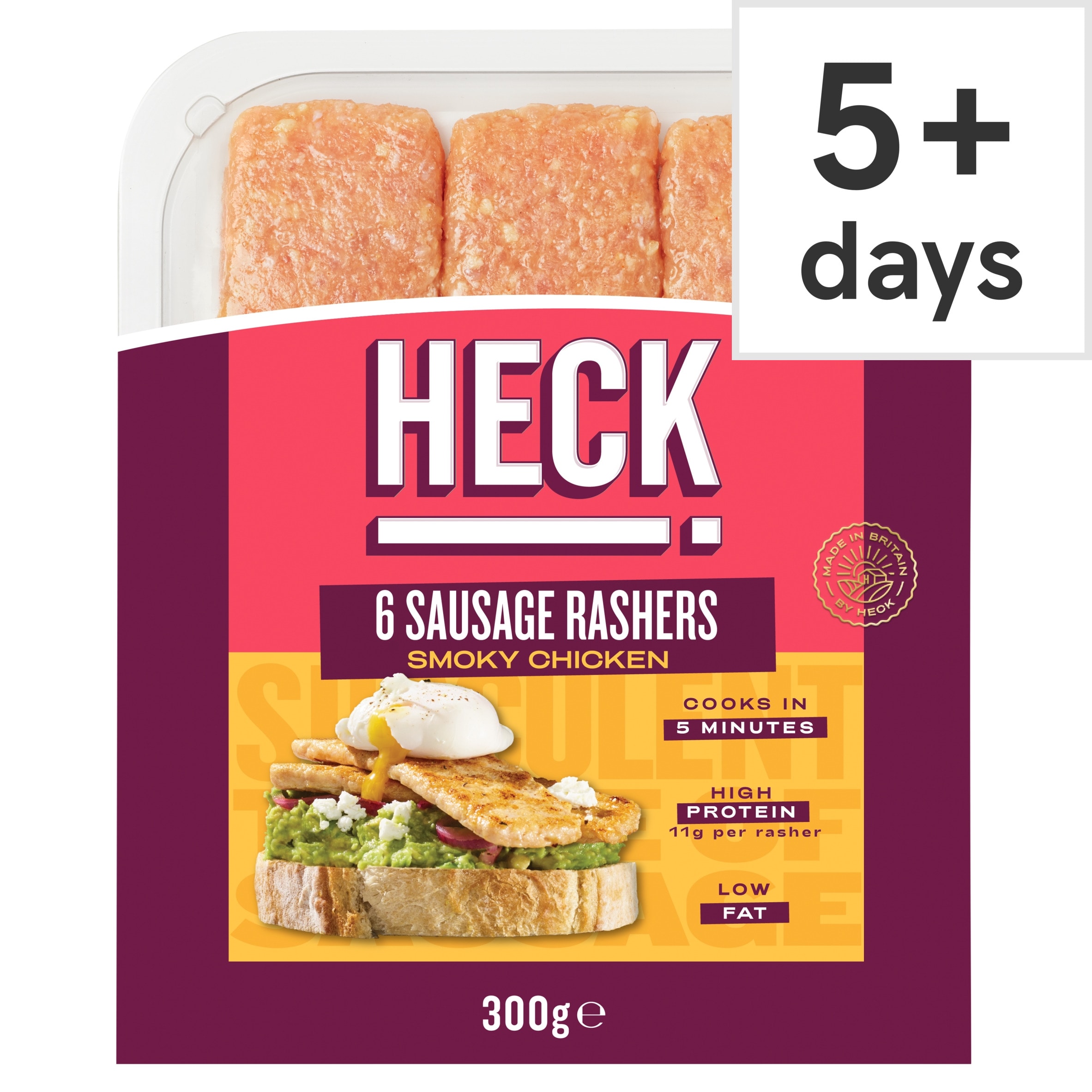 Heck 6 Smoky Chicken Sausage Rashers 300g