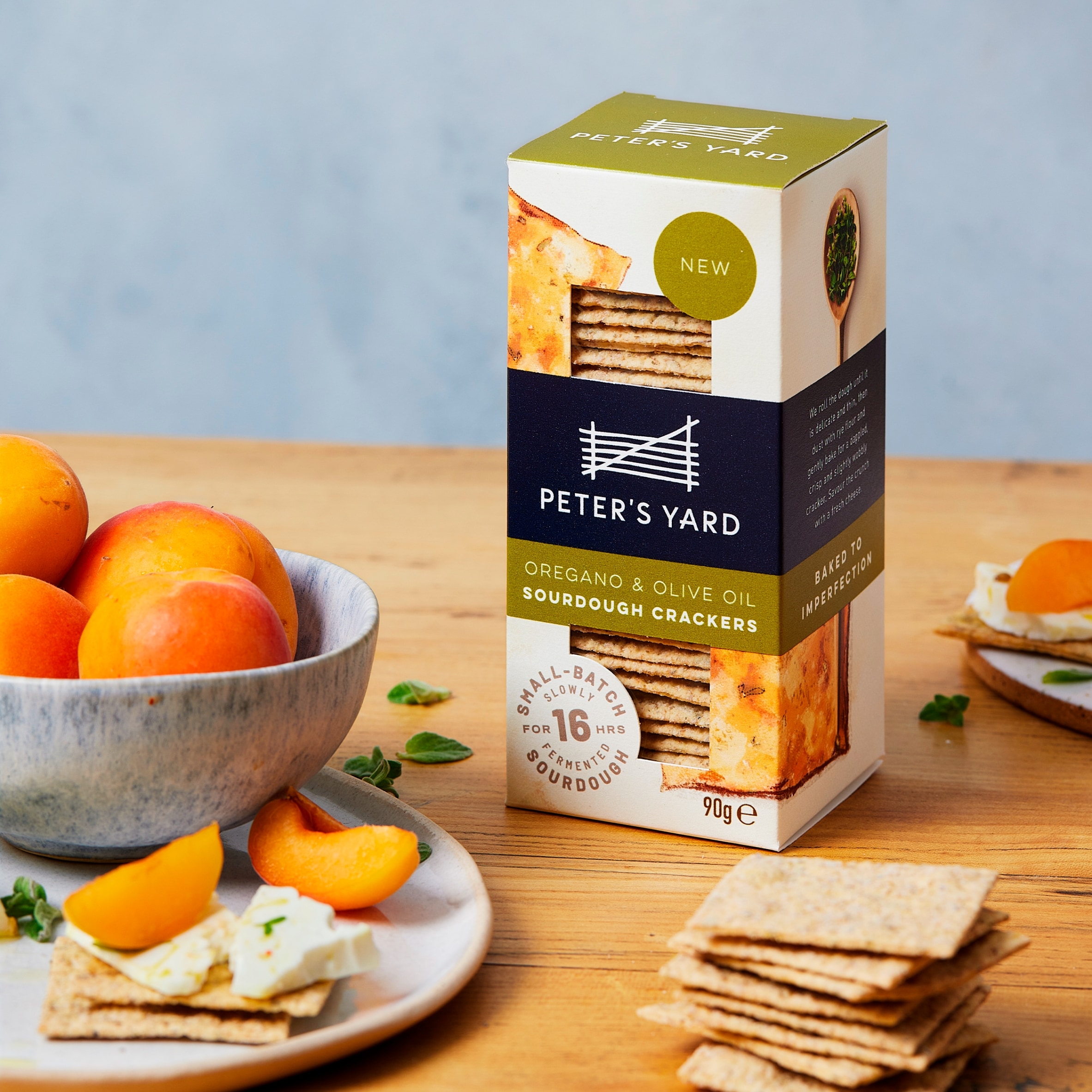 Peter's Yard Oregano & Olive Oil Sourdough Crackers 90g thumbnail 3