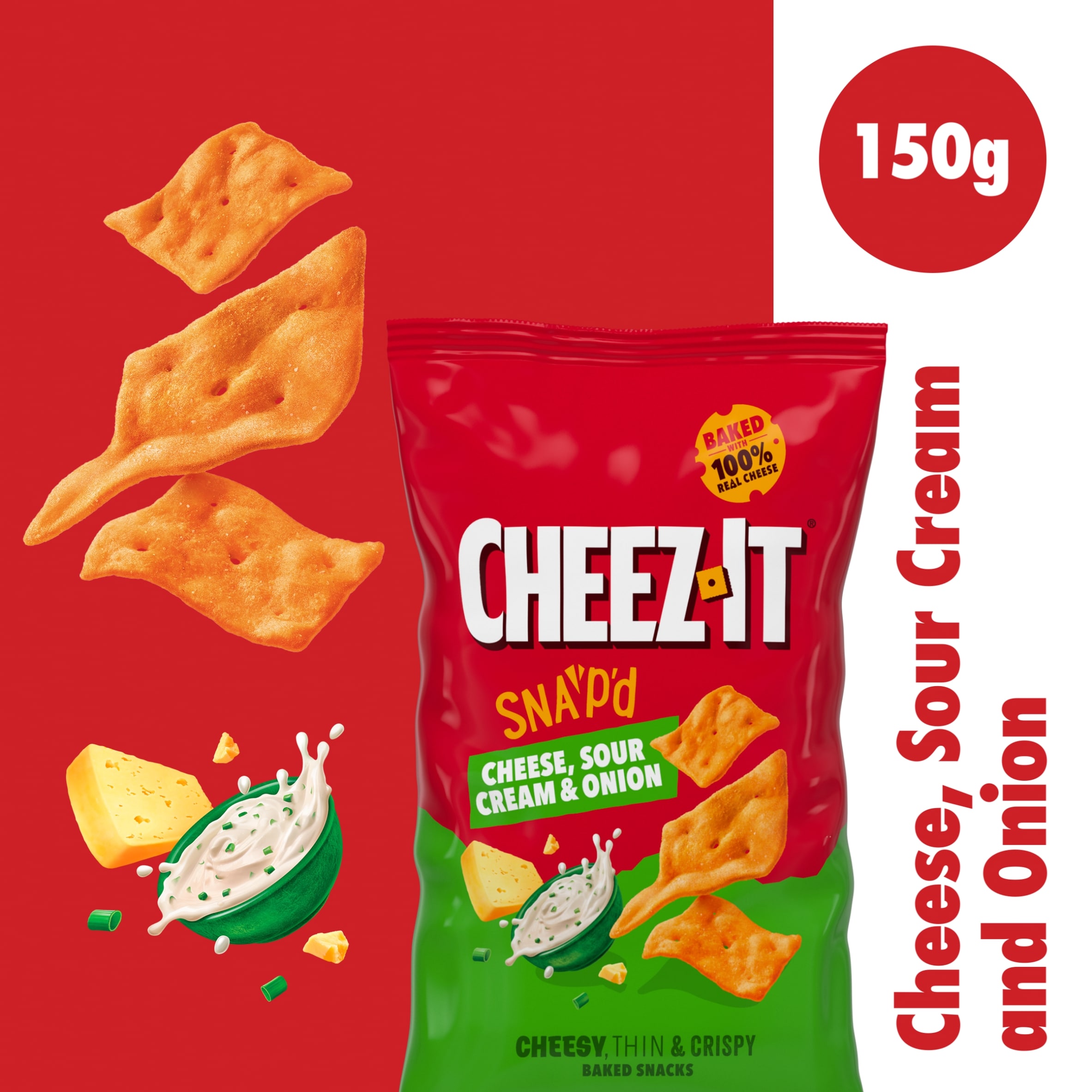 Cheez-It Cheese Sour Cream & Onion 150g thumbnail 2