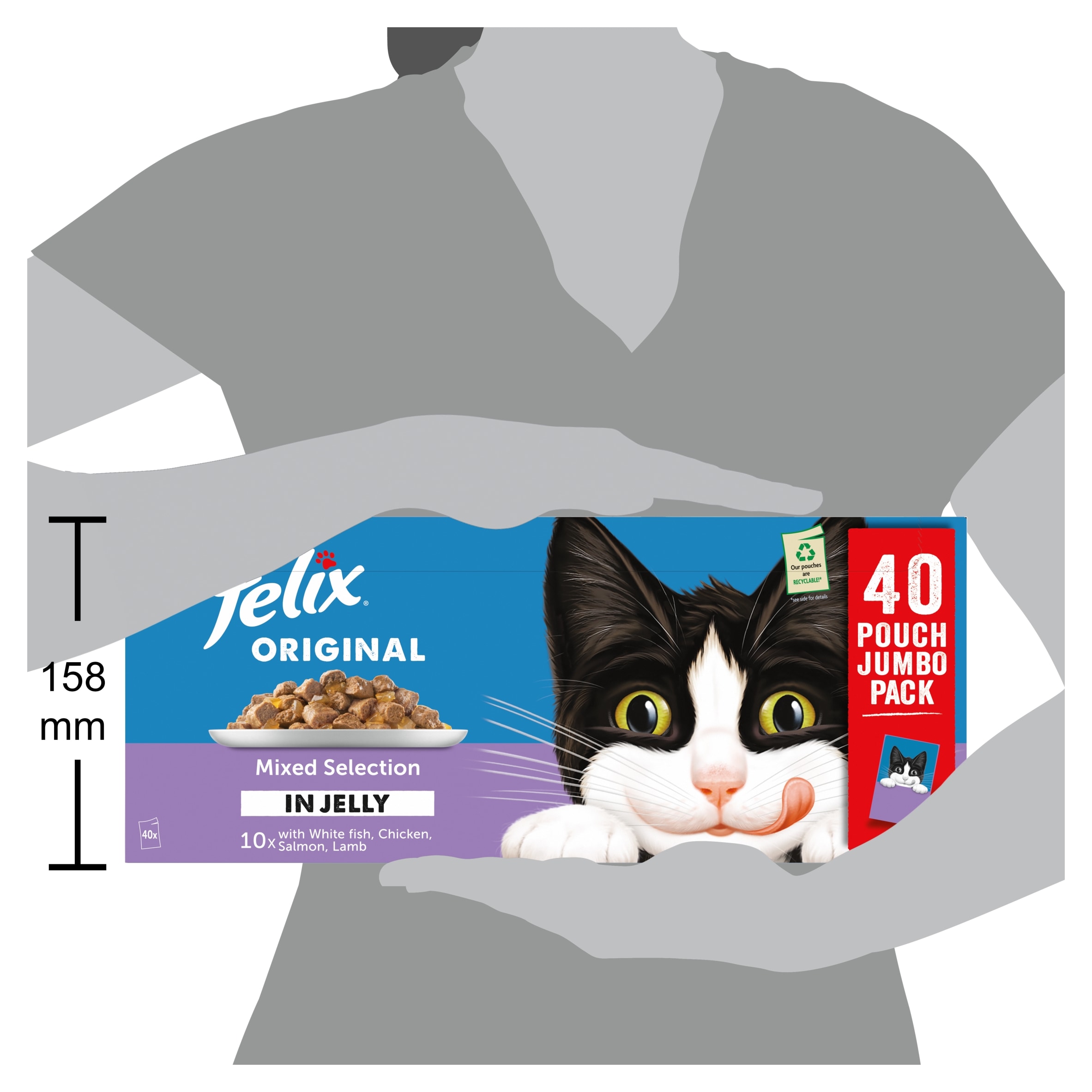 FELIX Original Mixed Selection in Jelly Wet Cat Food 40x85g thumbnail 3