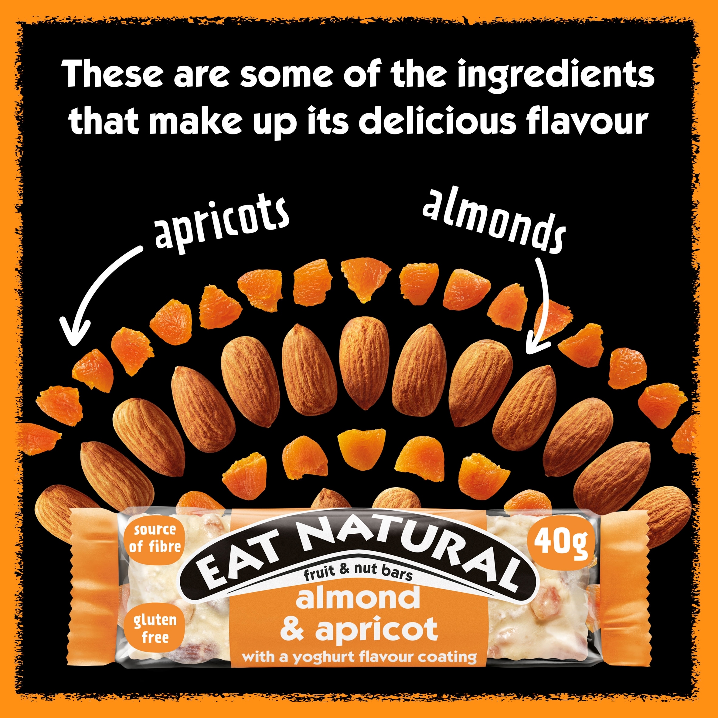 Eat Natural Fruit & Nut Bars with Almond, Apricot & Yoghurt 3 x 40g thumbnail 3