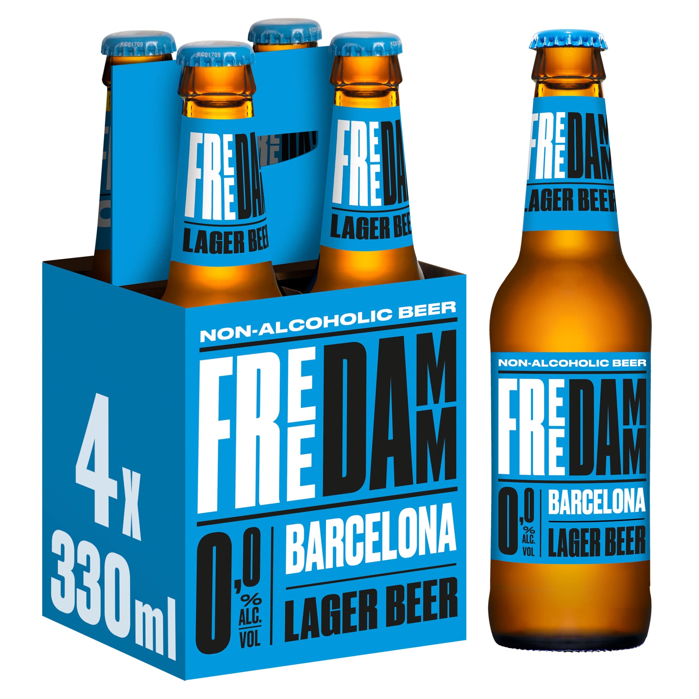 Free Damm 0.0% Non-Alcoholic Lager 4x330ml Bottle