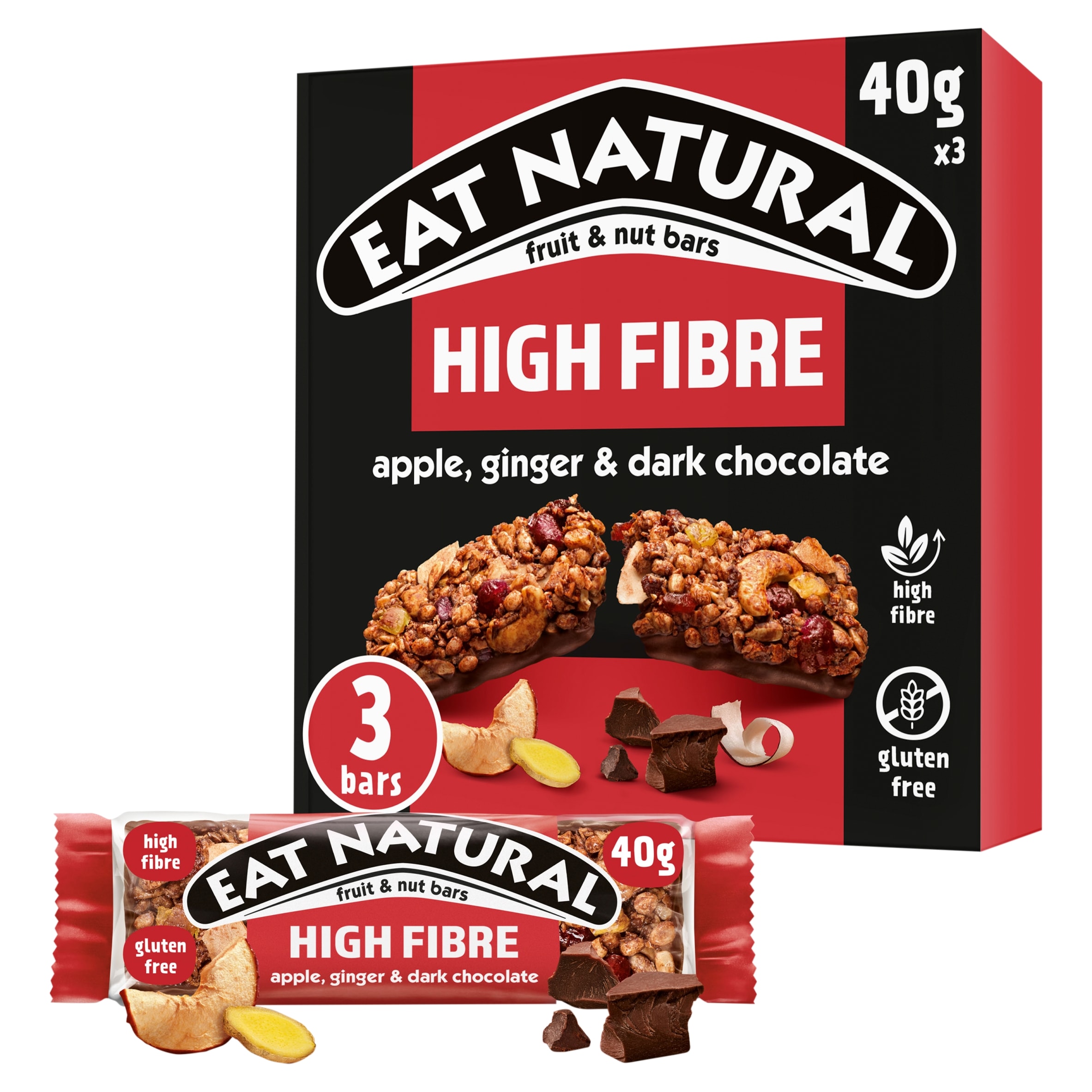 Eat Natural Apple Ginger & Dark Chocolate Bars