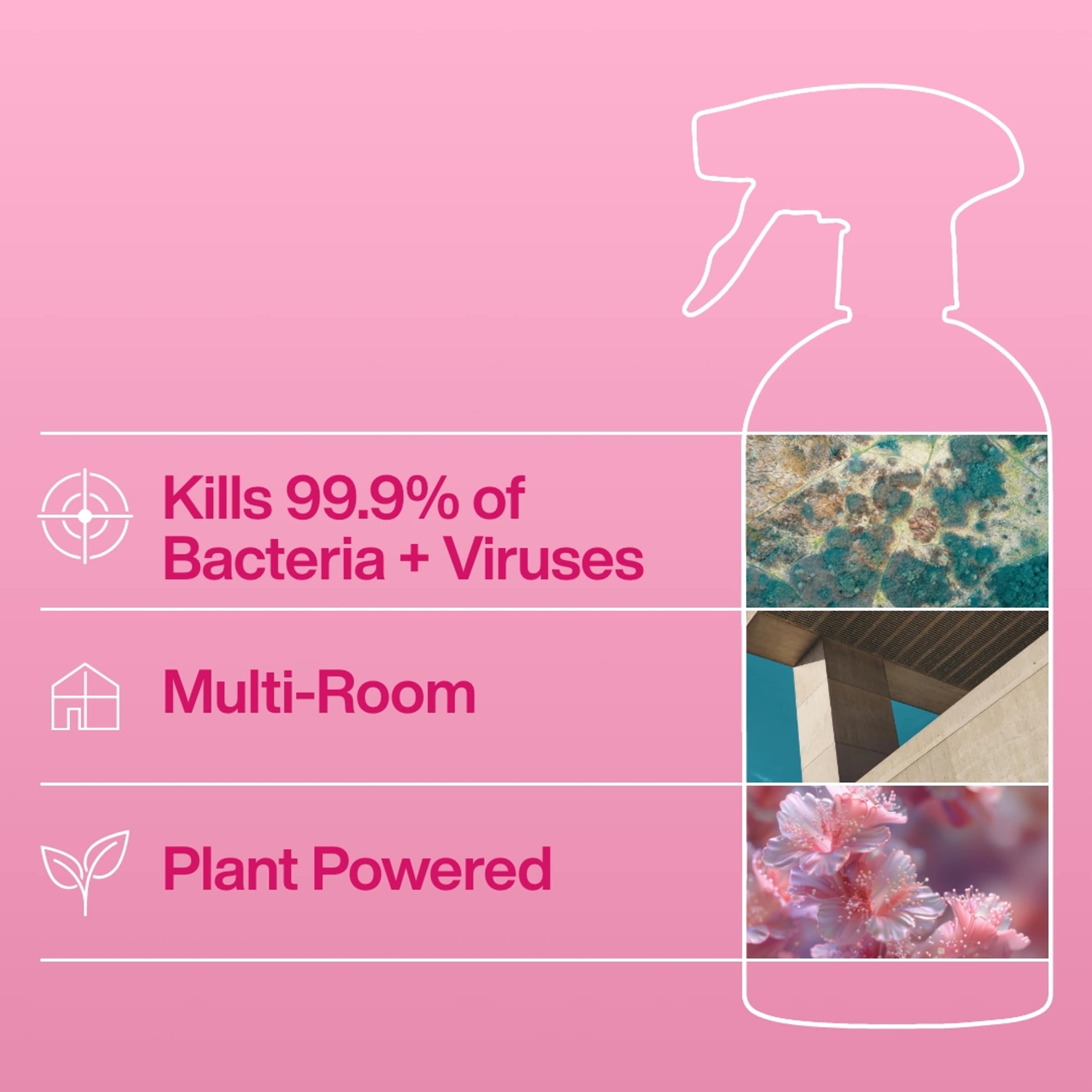Ineos Multi-Room Antibac Cleaning Spray - Rhubarb & Pomegranate 750ml thumbnail 5