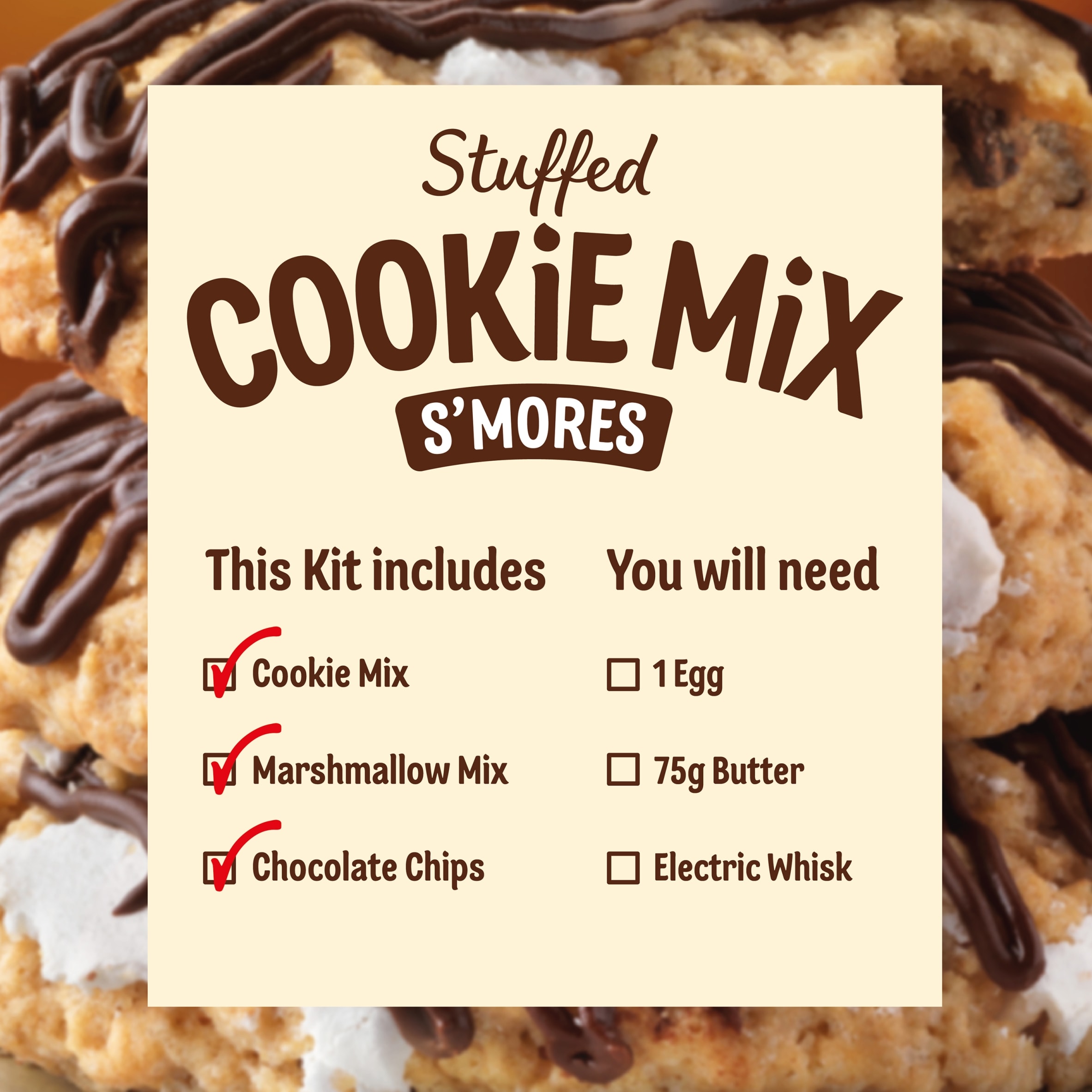 Dr. Oetker Smores Stuffed Cookie Mix 340g thumbnail 3