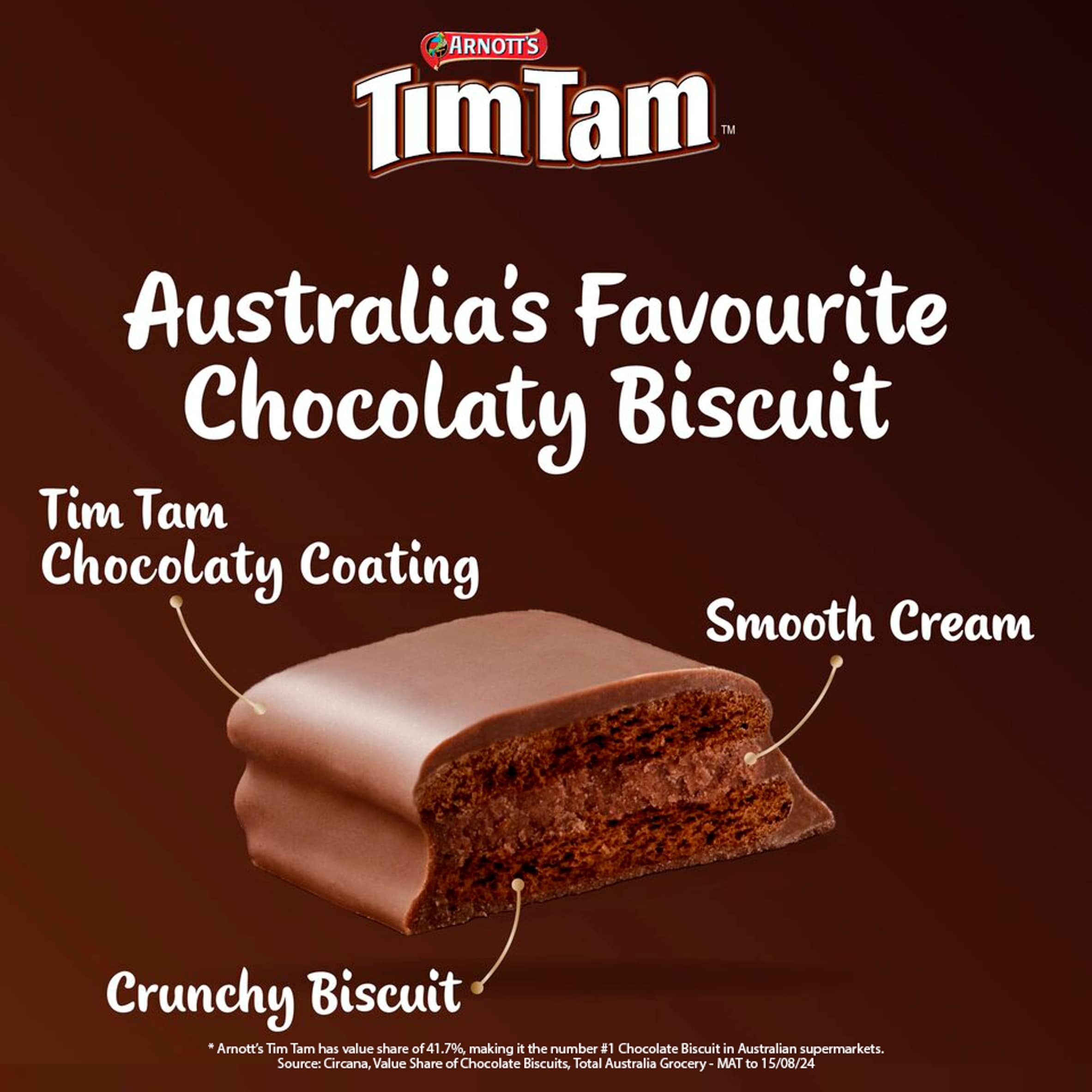 Tim Tam Original Chocolatey Biscuit Bars 9 Pieces 163g thumbnail 2