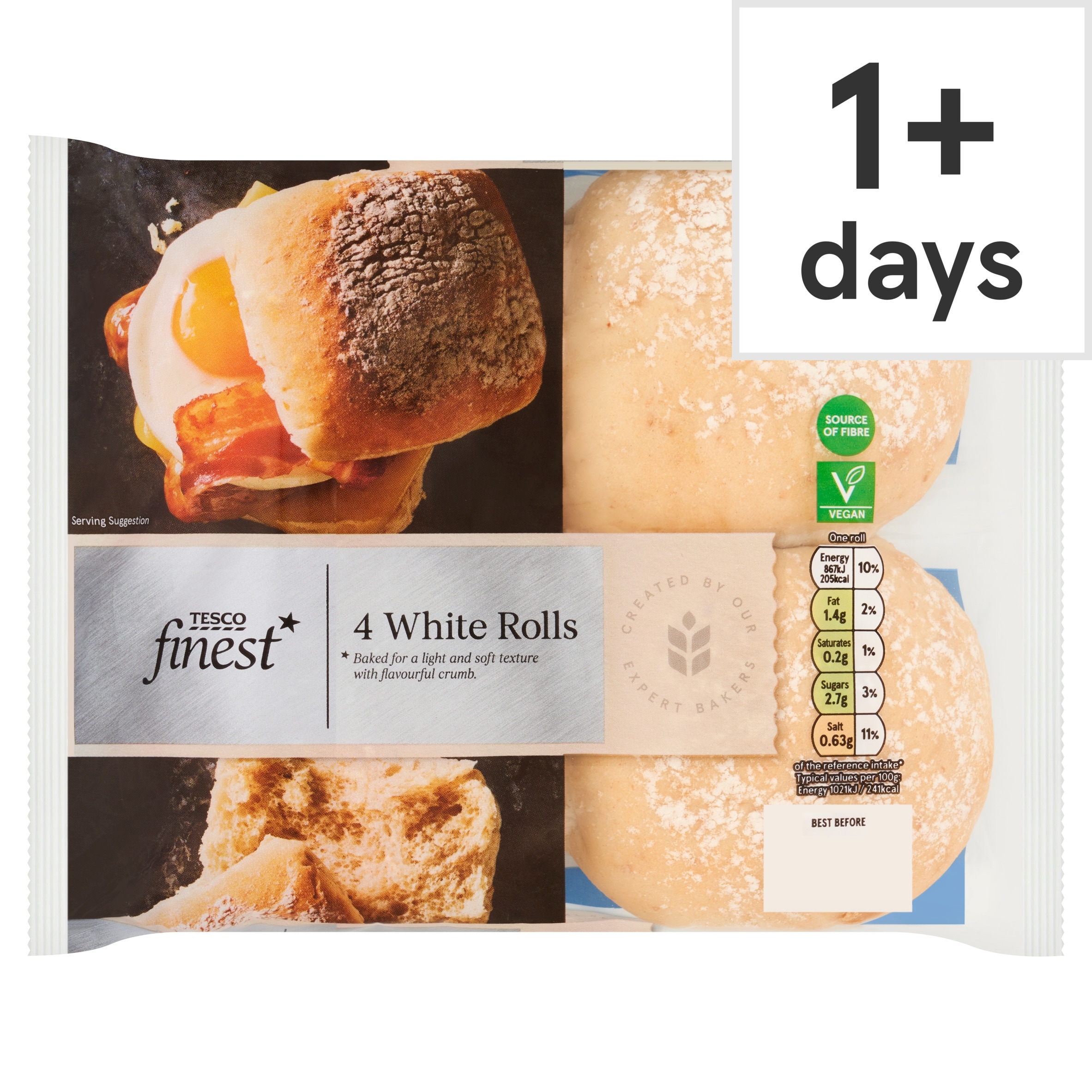 Tesco Finest 4 White Rolls 