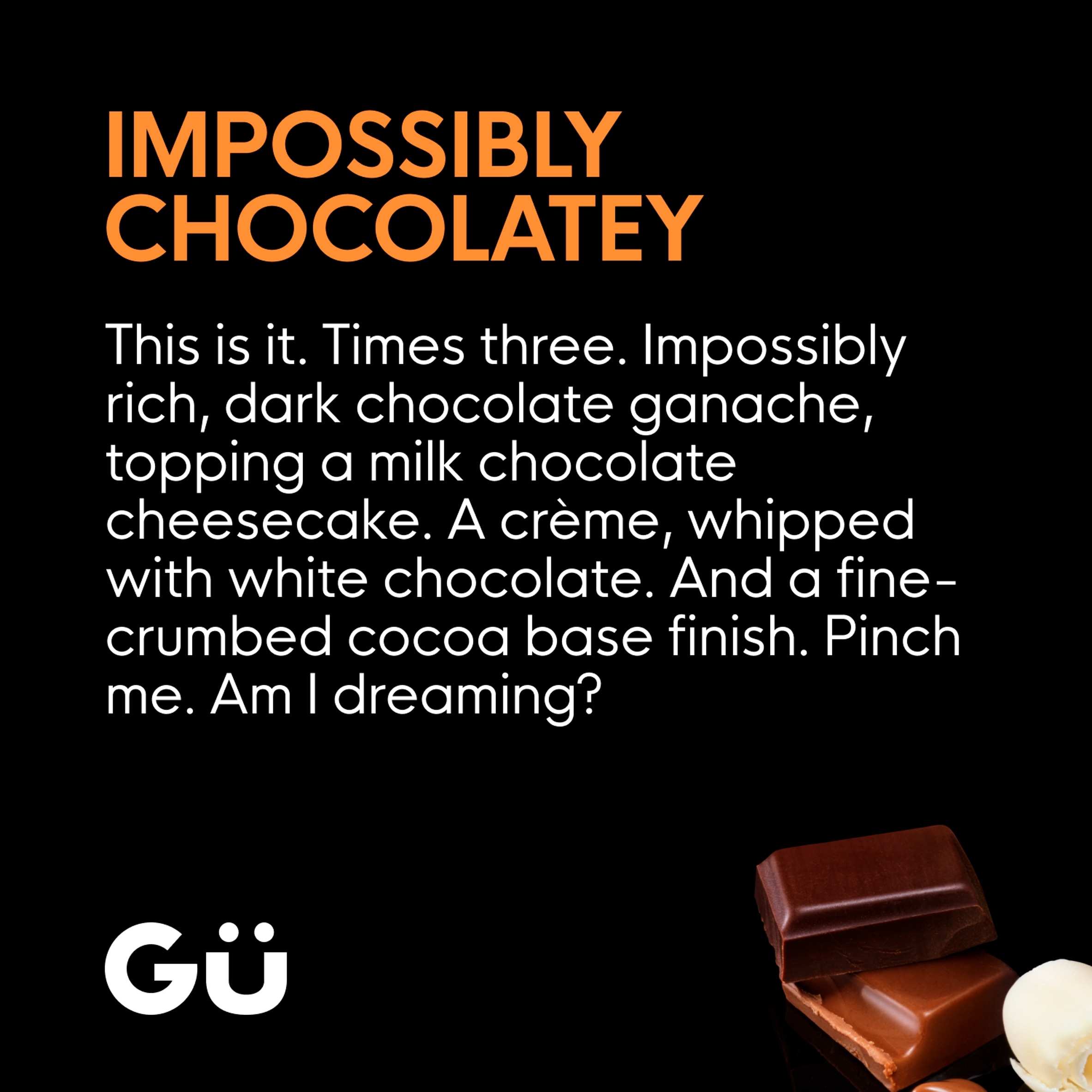 Gu Ultimate Chocolate Cheesecake Desserts 2x85g thumbnail 3