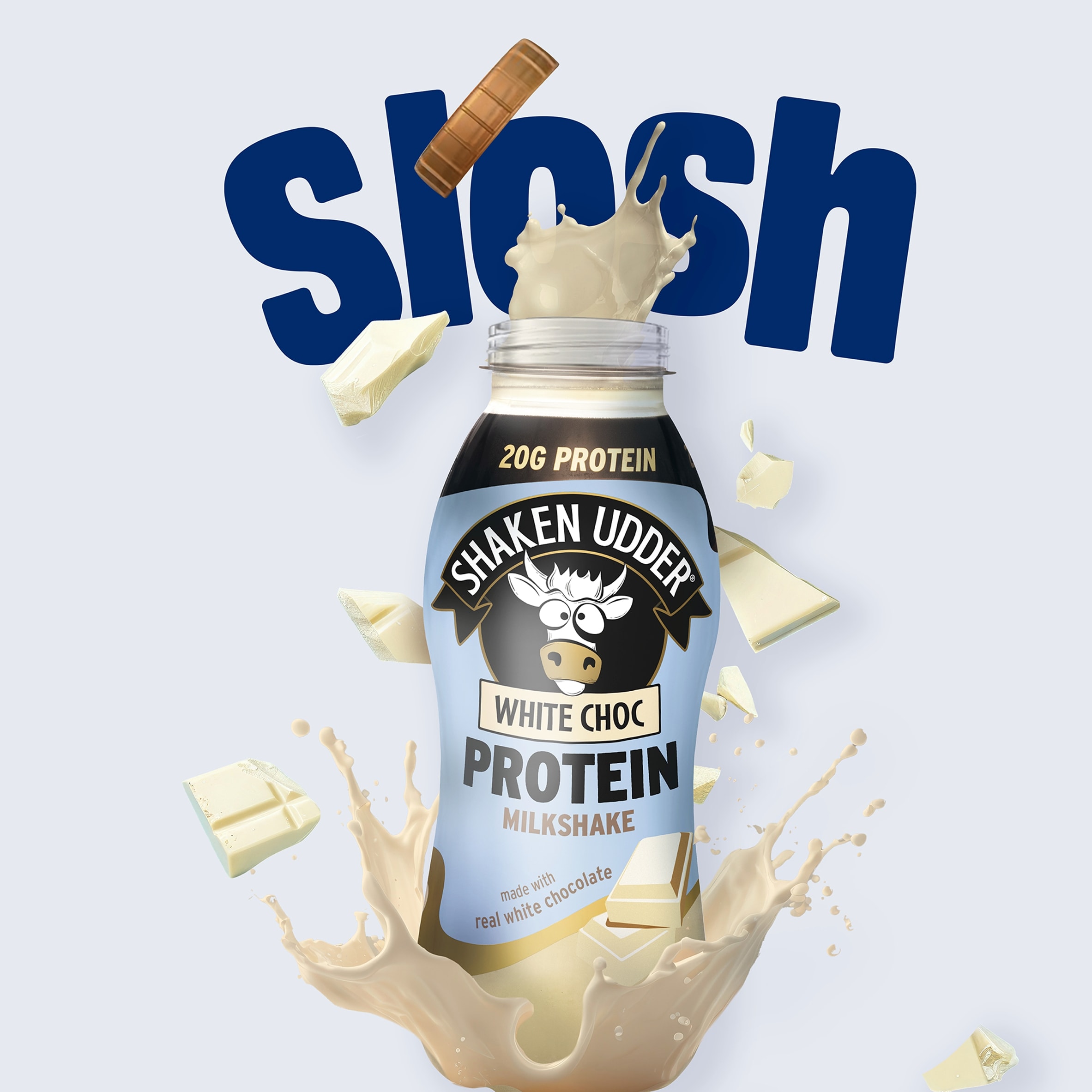Shaken Udder White Choc Protein Milkshake 330ml thumbnail 4