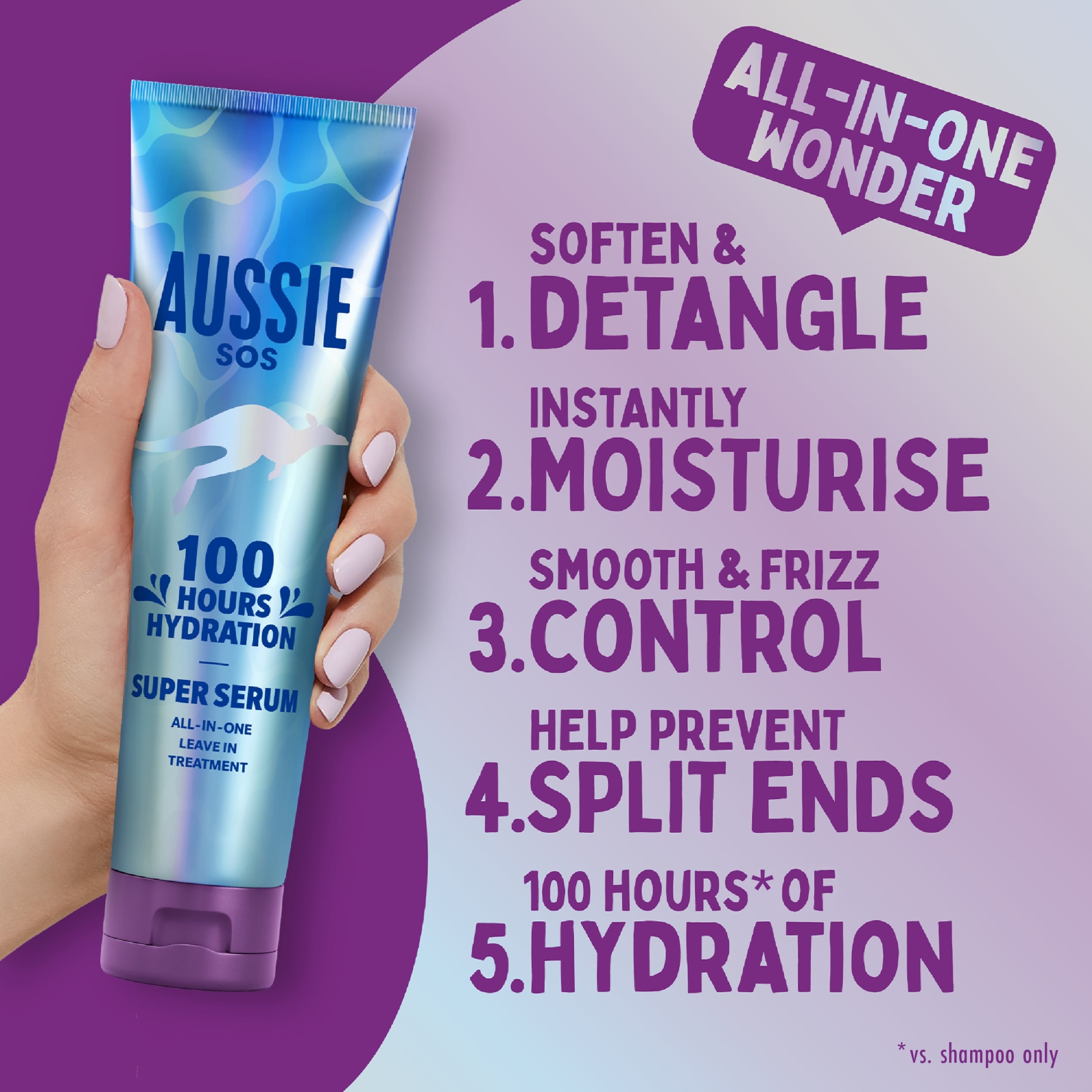 Aussie SOS Super Serum Leave In Treatment 160ml  thumbnail 2
