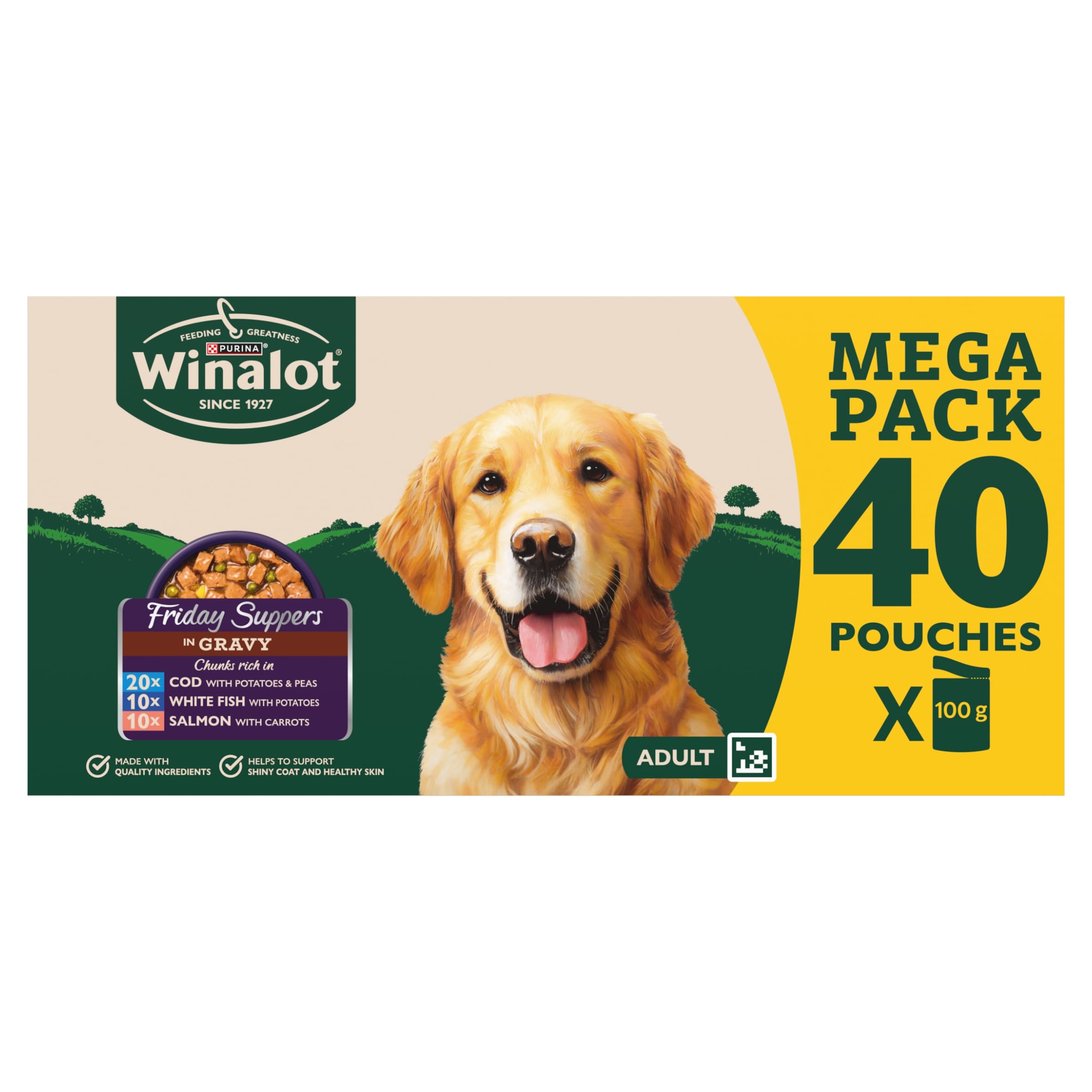WINALOT Friday Suppers Mixed Variety Fish in Gravy Wet Dog Food 40x100g thumbnail 2