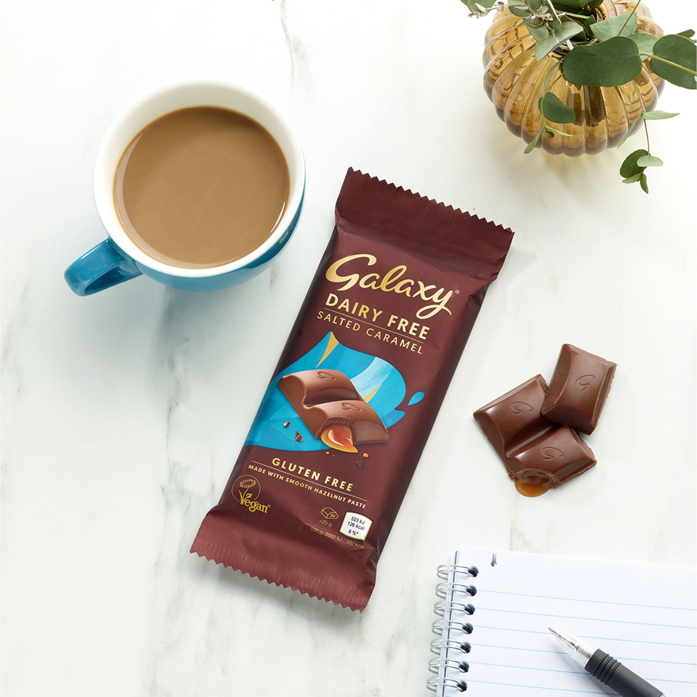 Galaxy Vegan Dairy Free Salted Caramel Chocolate 100g thumbnail 2