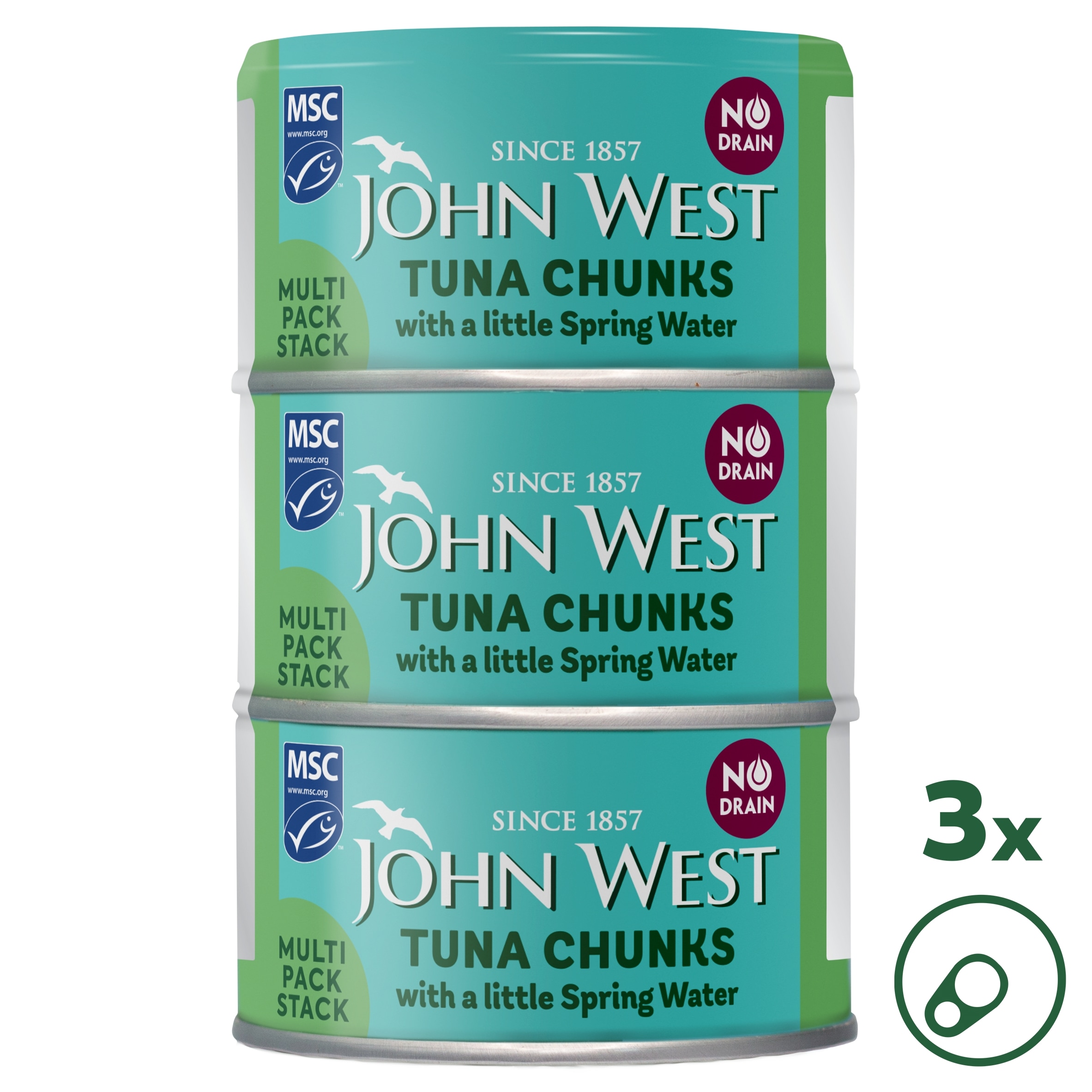 John West No Drain MSC Tuna Chunks in Spring Water
