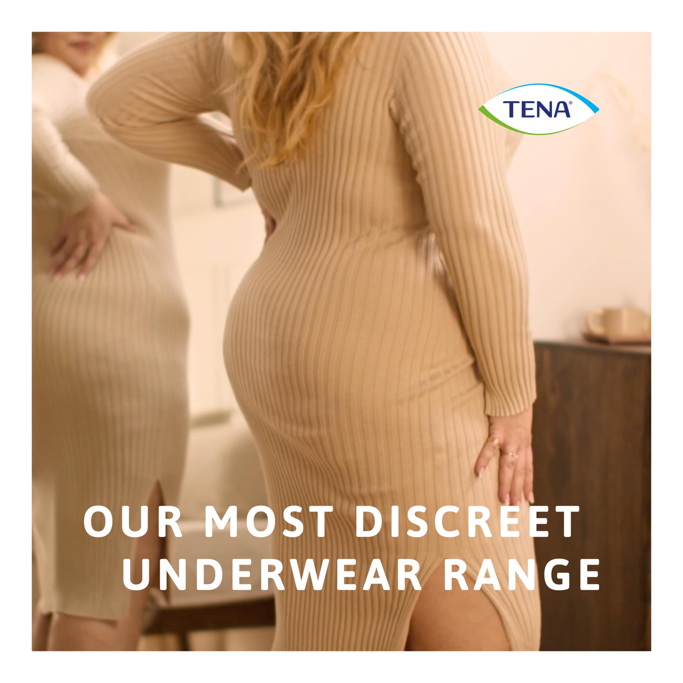 TENA Silhouette Incontinence Pants Cream Large 8 Pack thumbnail 2