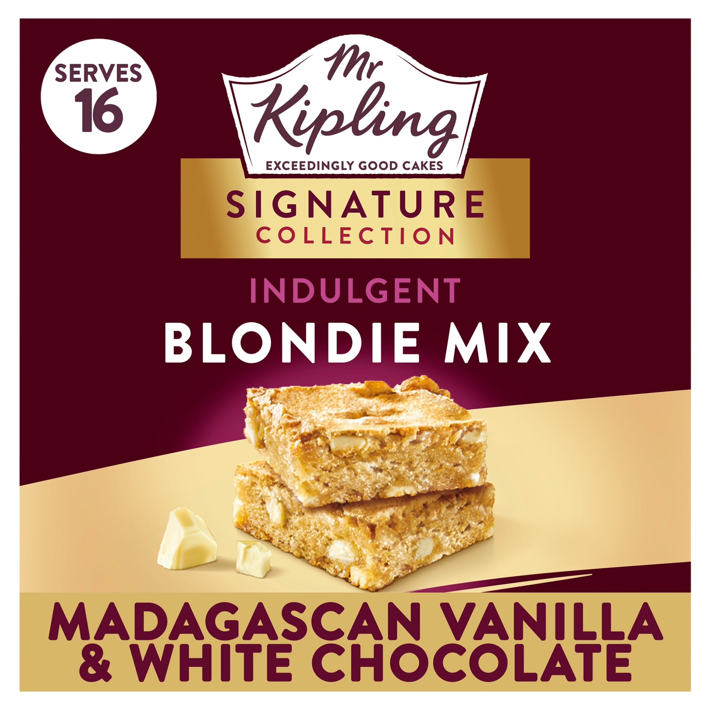 Mr Kipling Signature Baking Vanilla & White Chocolate Blondie Cake Mix 368g